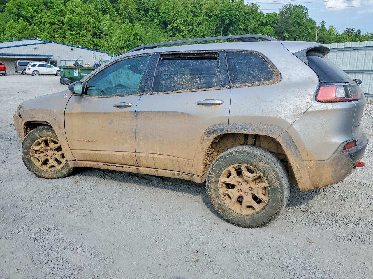 2021 Jeep Cherokee Trailhawk Gray vin: 1C4PJMBX4MD145151