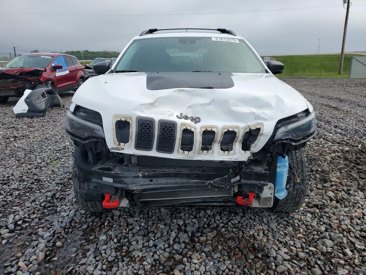 2019 Jeep Cherokee Trailhawk White vin: 1C4PJMBX5KD281043