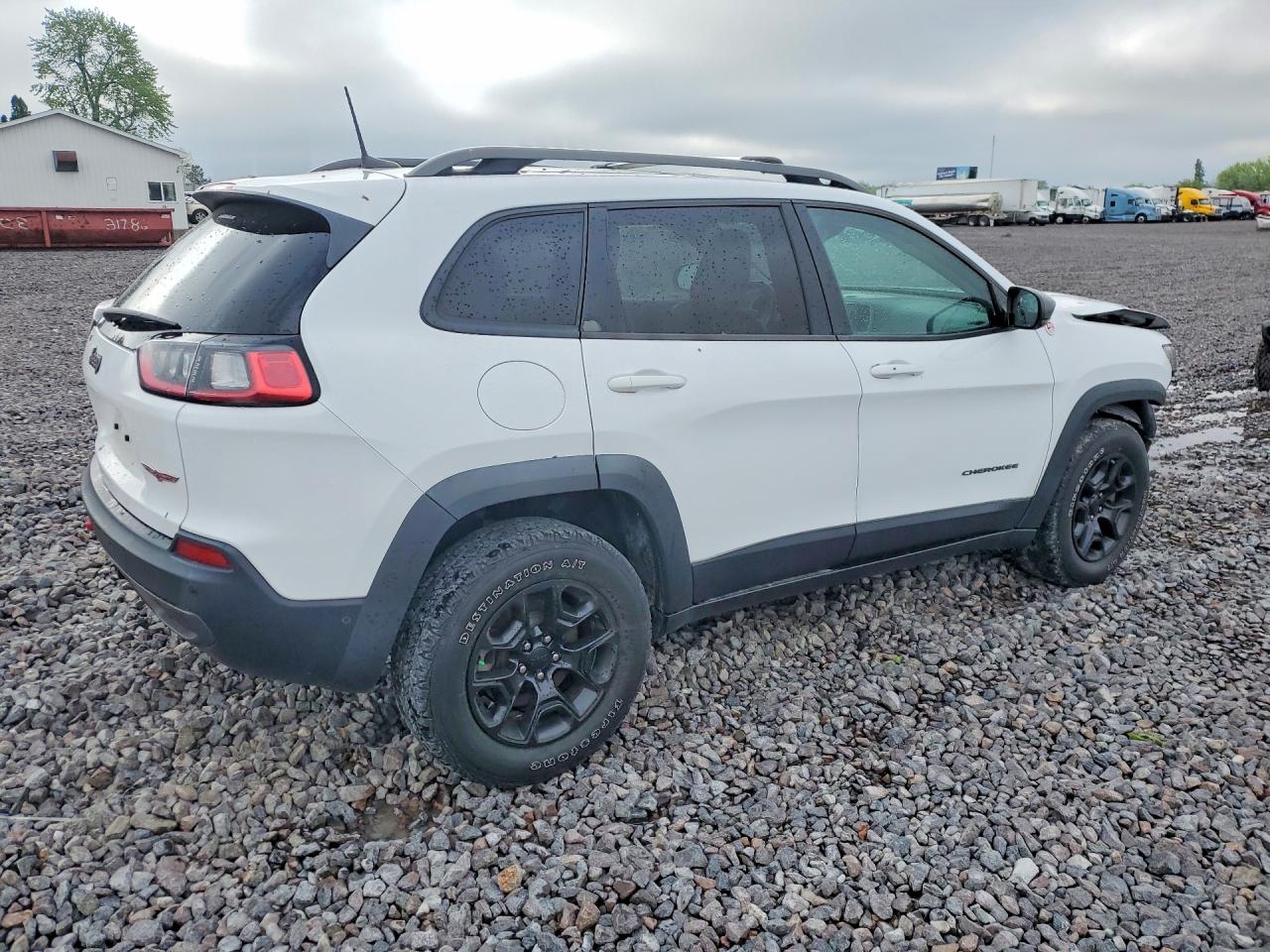 2019 Jeep Cherokee Trailhawk White vin: 1C4PJMBX5KD281043