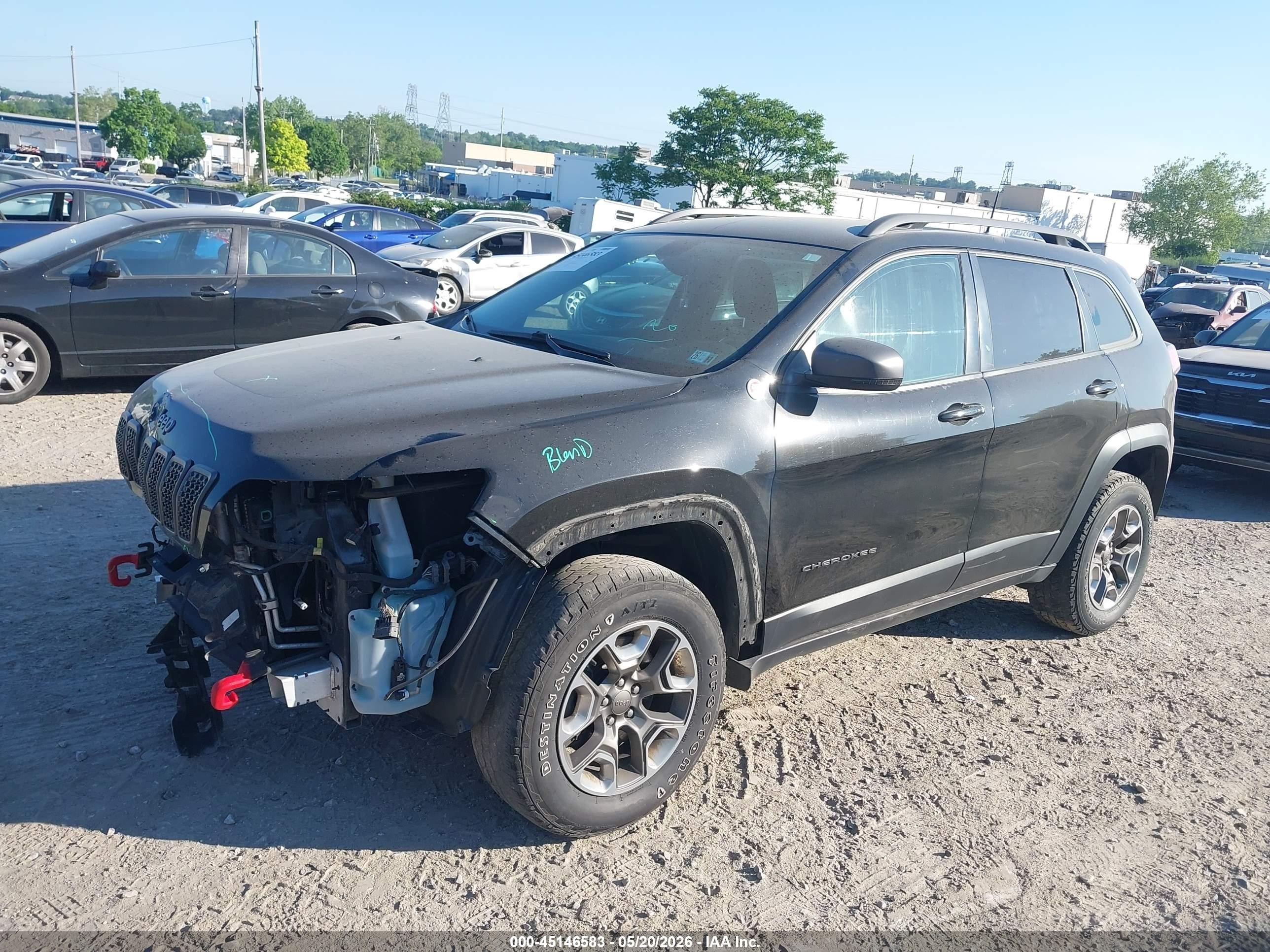 2019 Jeep Cherokee Trailhawk 4x4 Black vin: 1C4PJMBX6KD353206