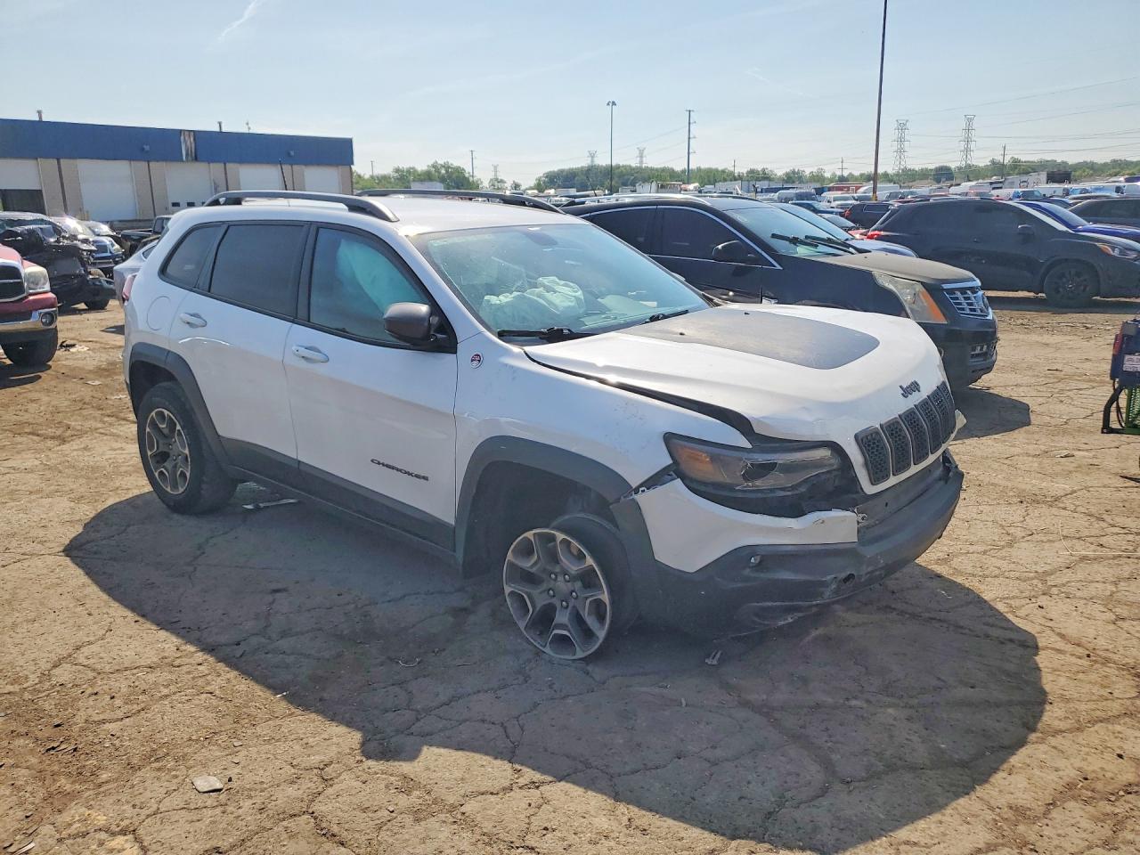 2020 Jeep Cherokee Trailhawk White vin: 1C4PJMBX9LD578852