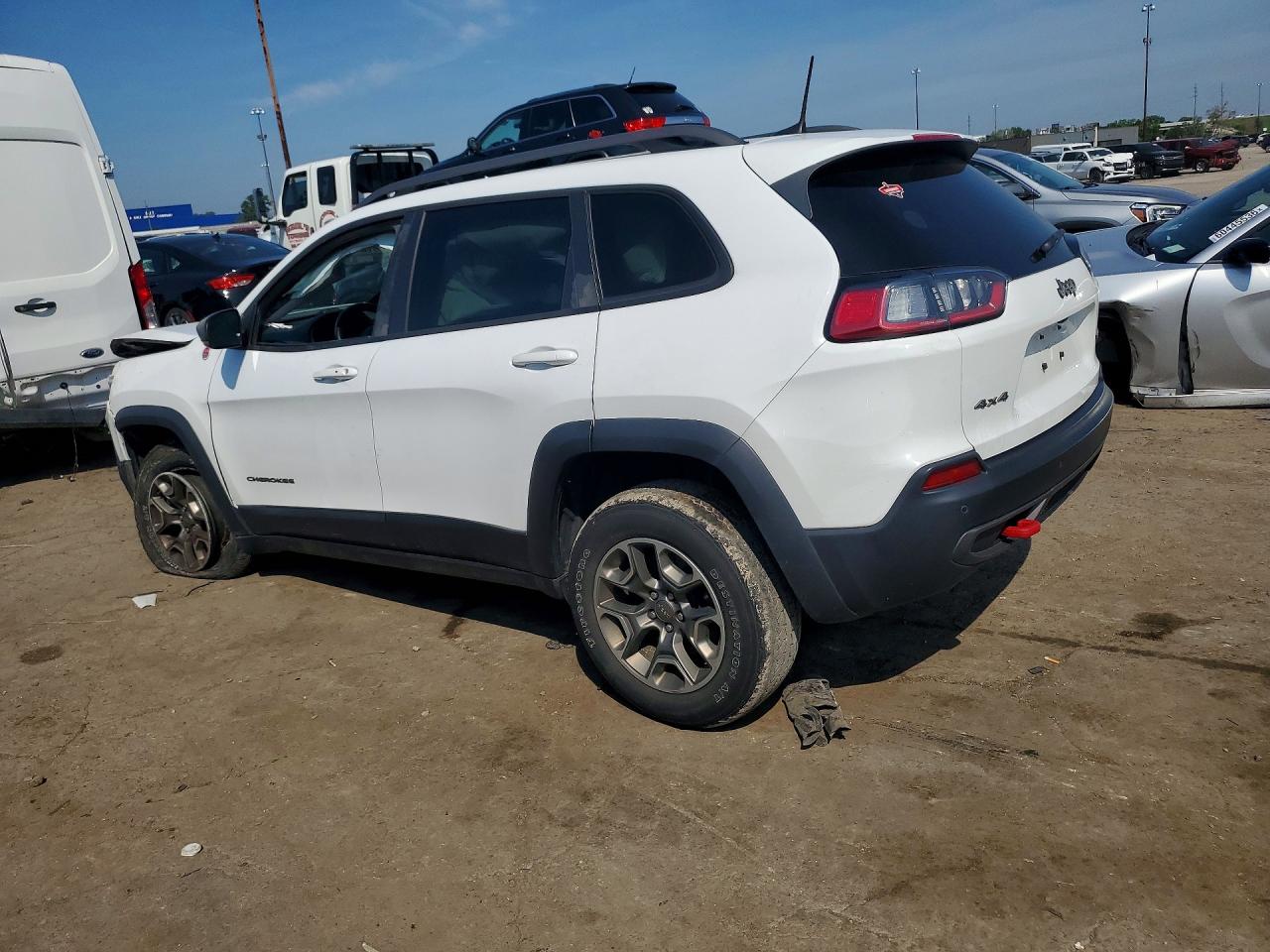 2020 Jeep Cherokee Trailhawk White vin: 1C4PJMBX9LD578852