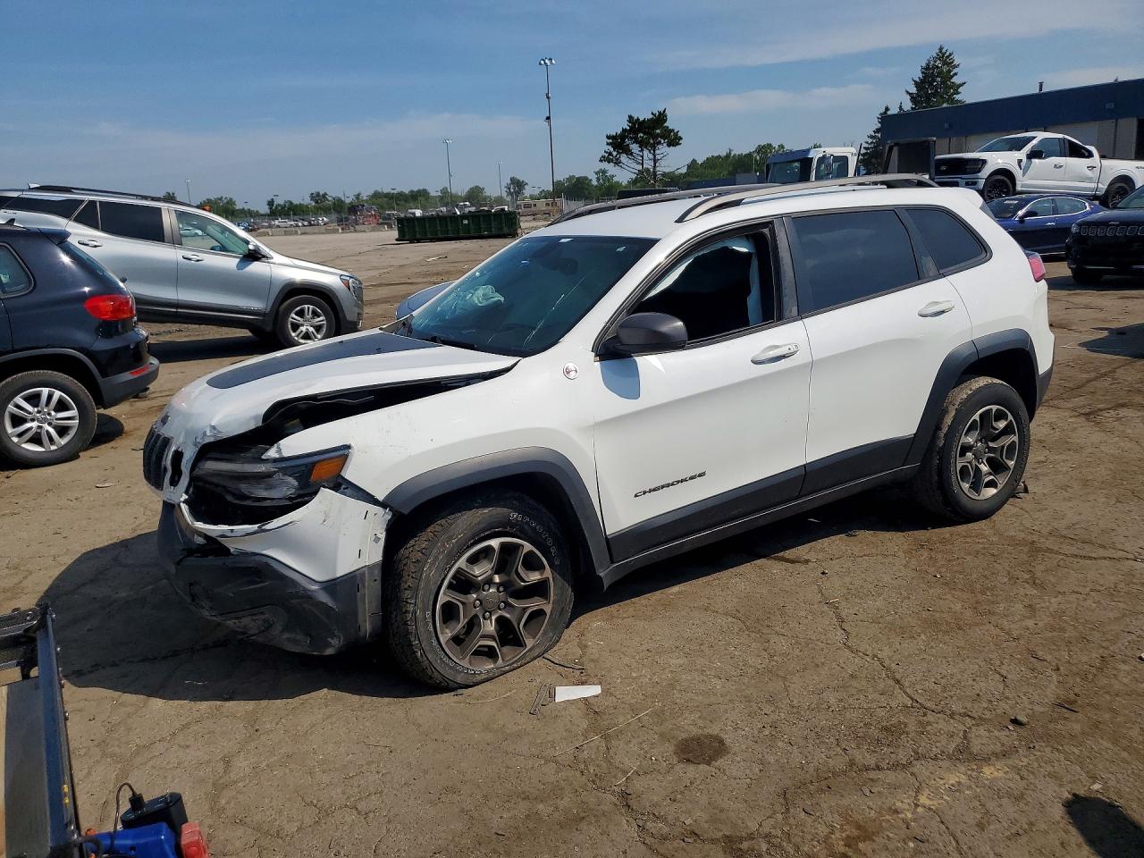2020 Jeep Cherokee Trailhawk White vin: 1C4PJMBX9LD578852