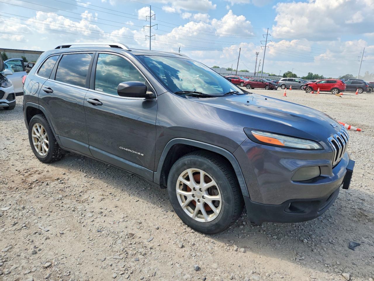 2015 Jeep Cherokee Latitude Gray vin: 1C4PJMCB0FW772326