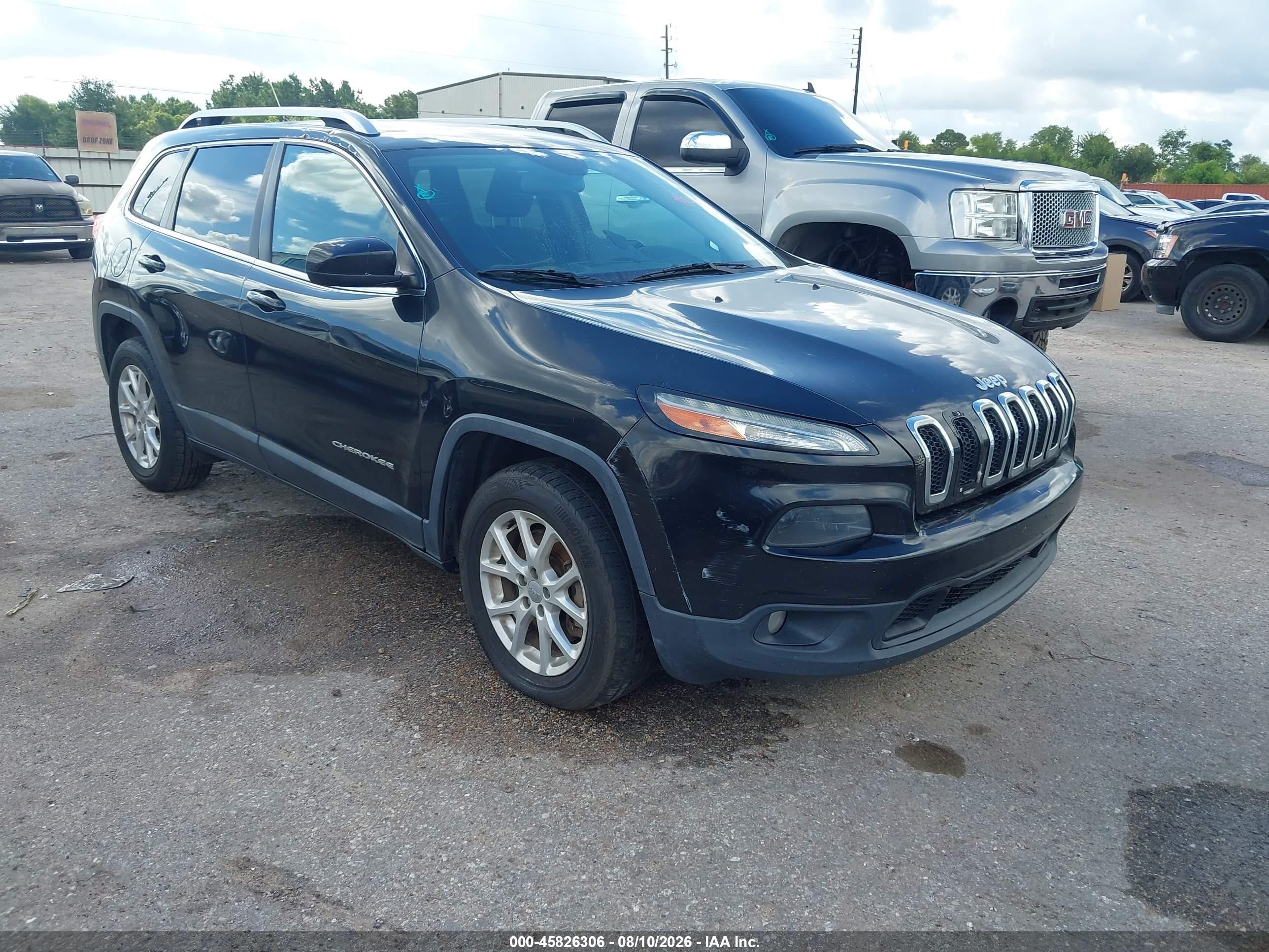 2015 Jeep Cherokee Latitude Черный vin: 1C4PJMCB1FW734684