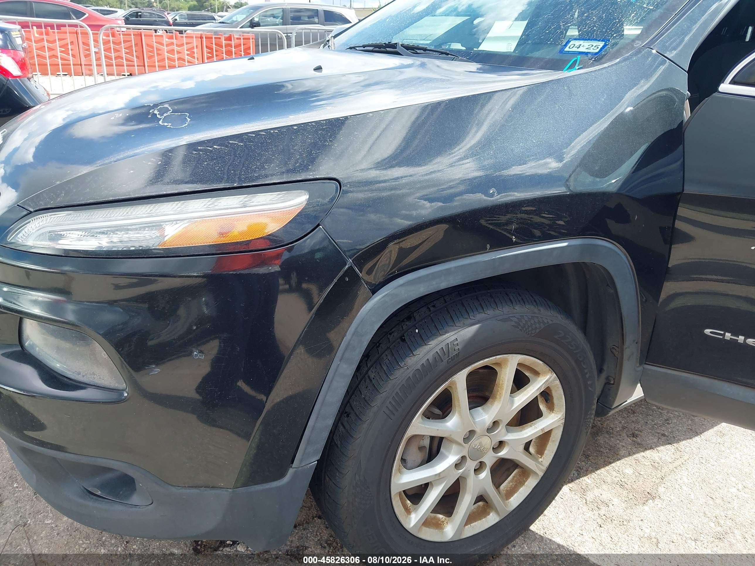 2015 Jeep Cherokee Latitude Black vin: 1C4PJMCB1FW734684