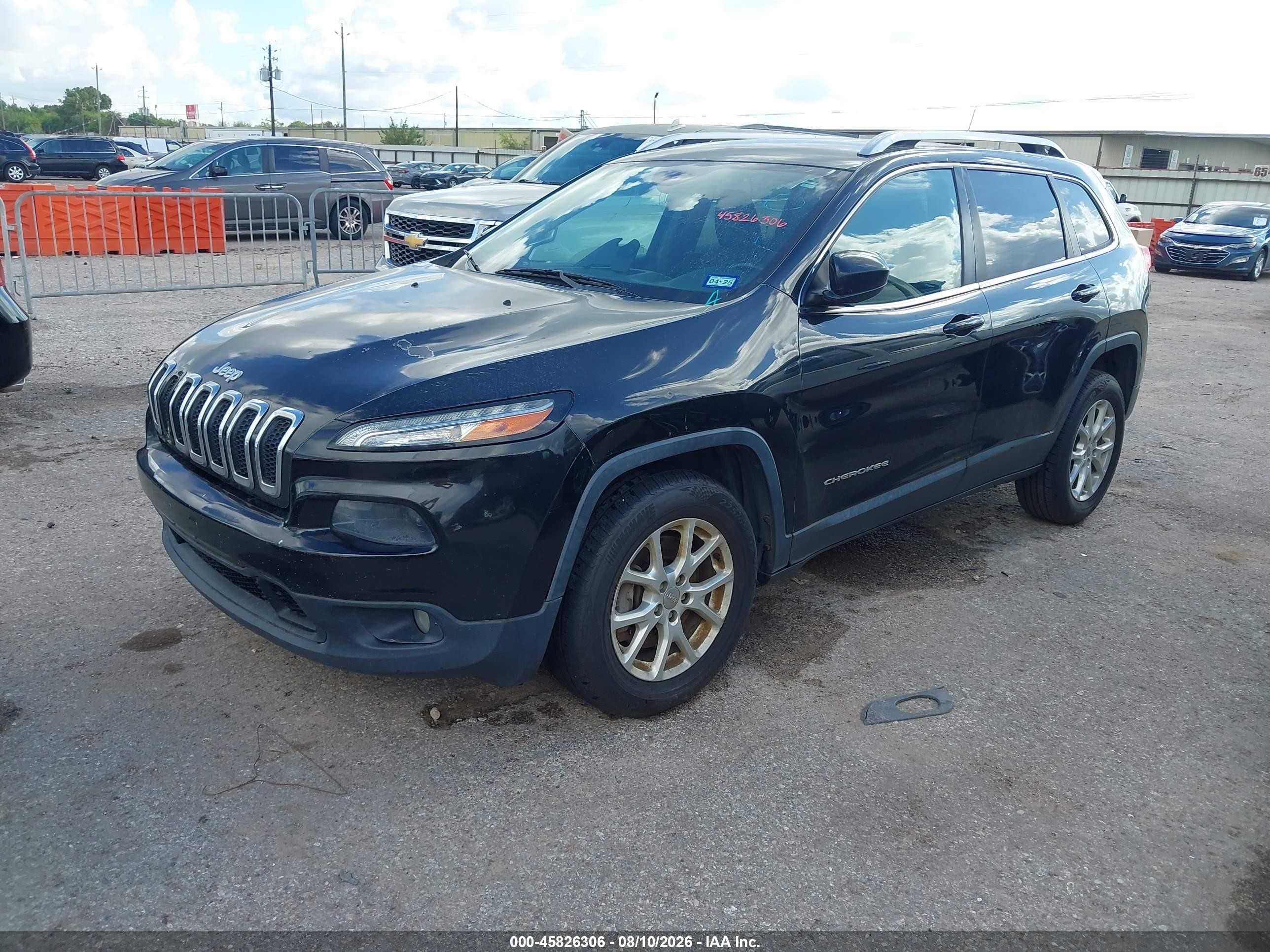 2015 Jeep Cherokee Latitude Black vin: 1C4PJMCB1FW734684