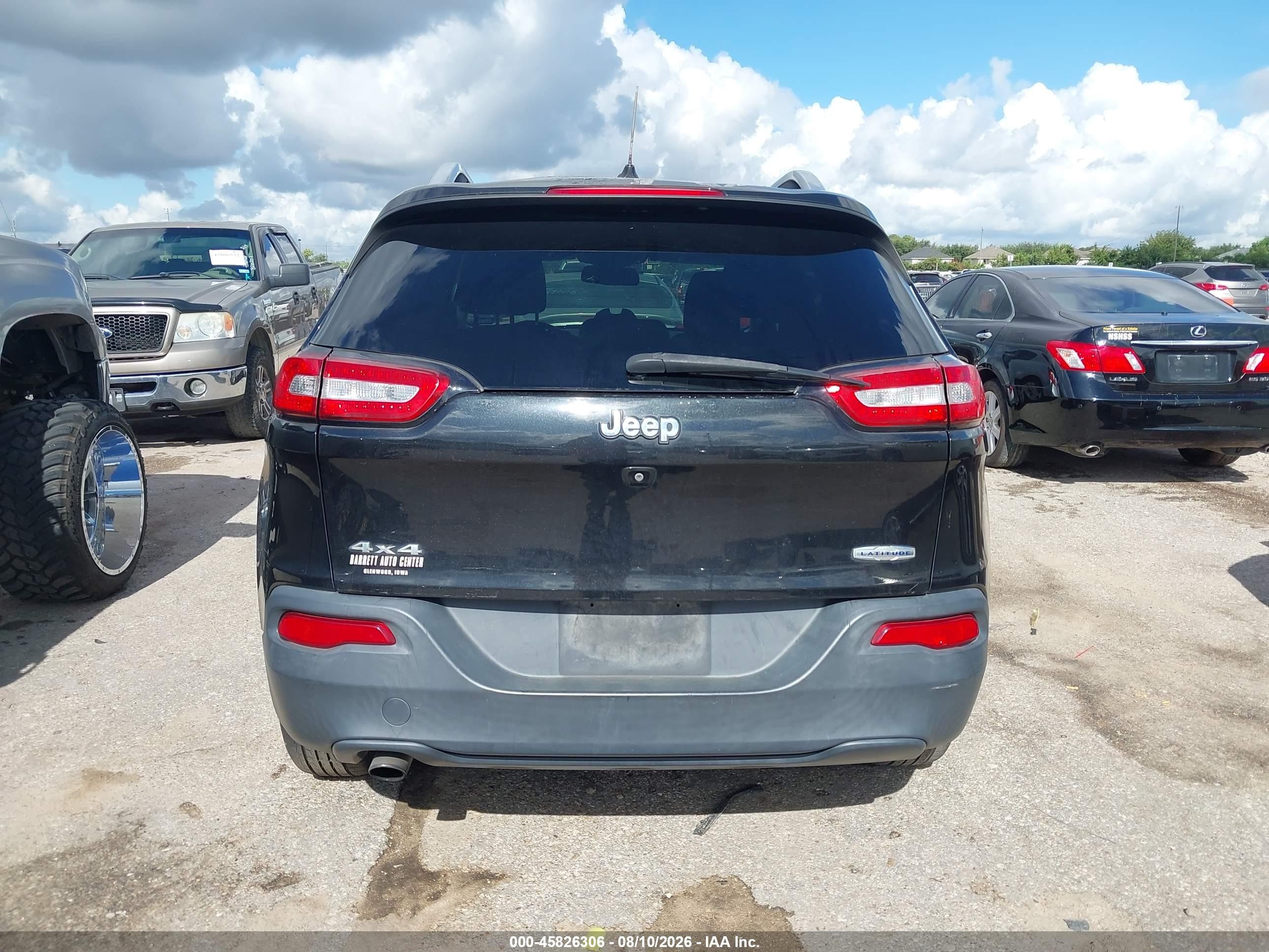 2015 Jeep Cherokee Latitude Black vin: 1C4PJMCB1FW734684