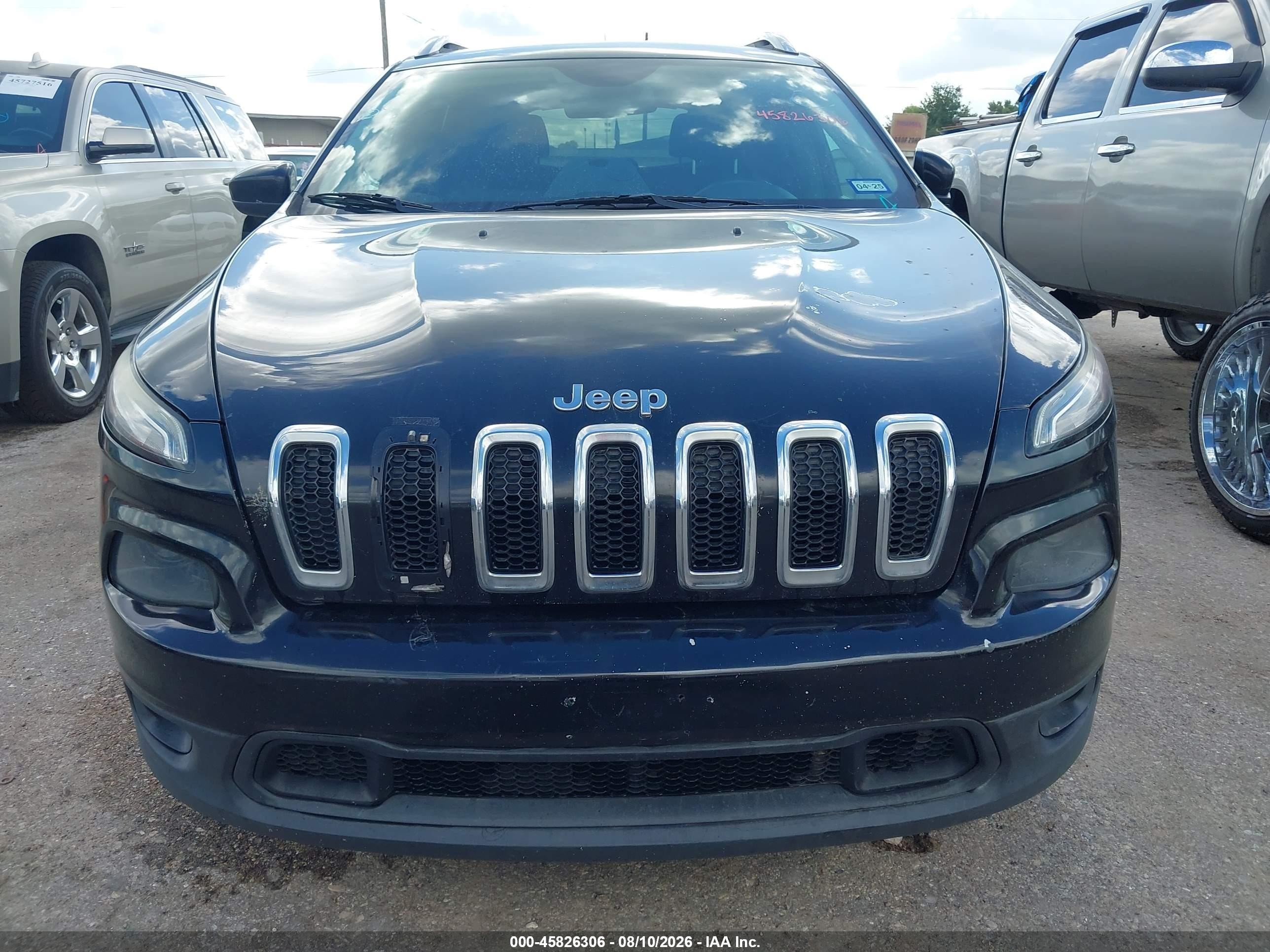 2015 Jeep Cherokee Latitude Black vin: 1C4PJMCB1FW734684