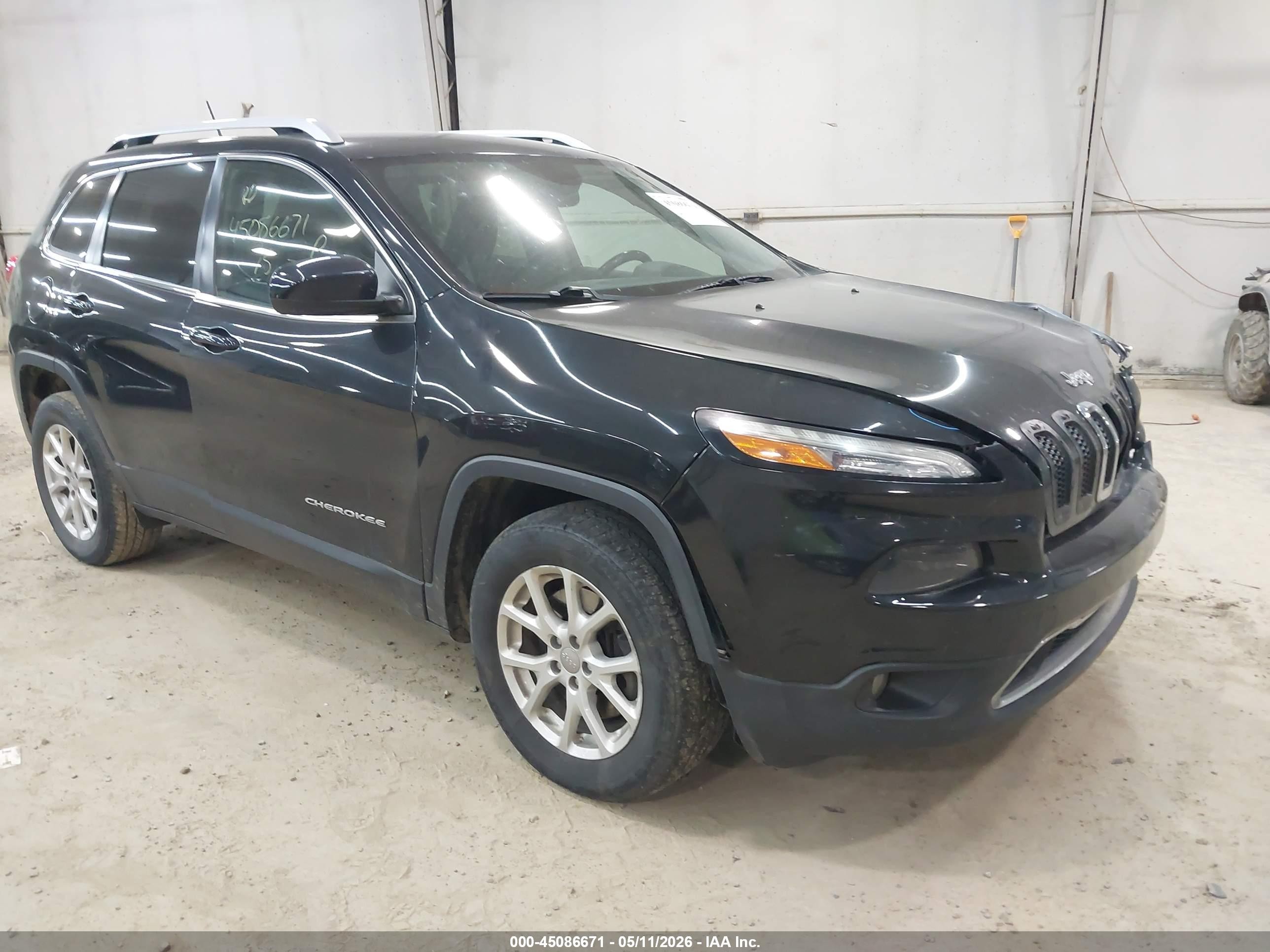 2015 Jeep Cherokee Latitude Black vin: 1C4PJMCB1FW787272
