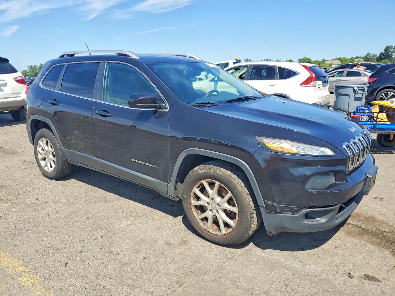 2015 Jeep Cherokee Latitude Black vin: 1C4PJMCB1FW793122