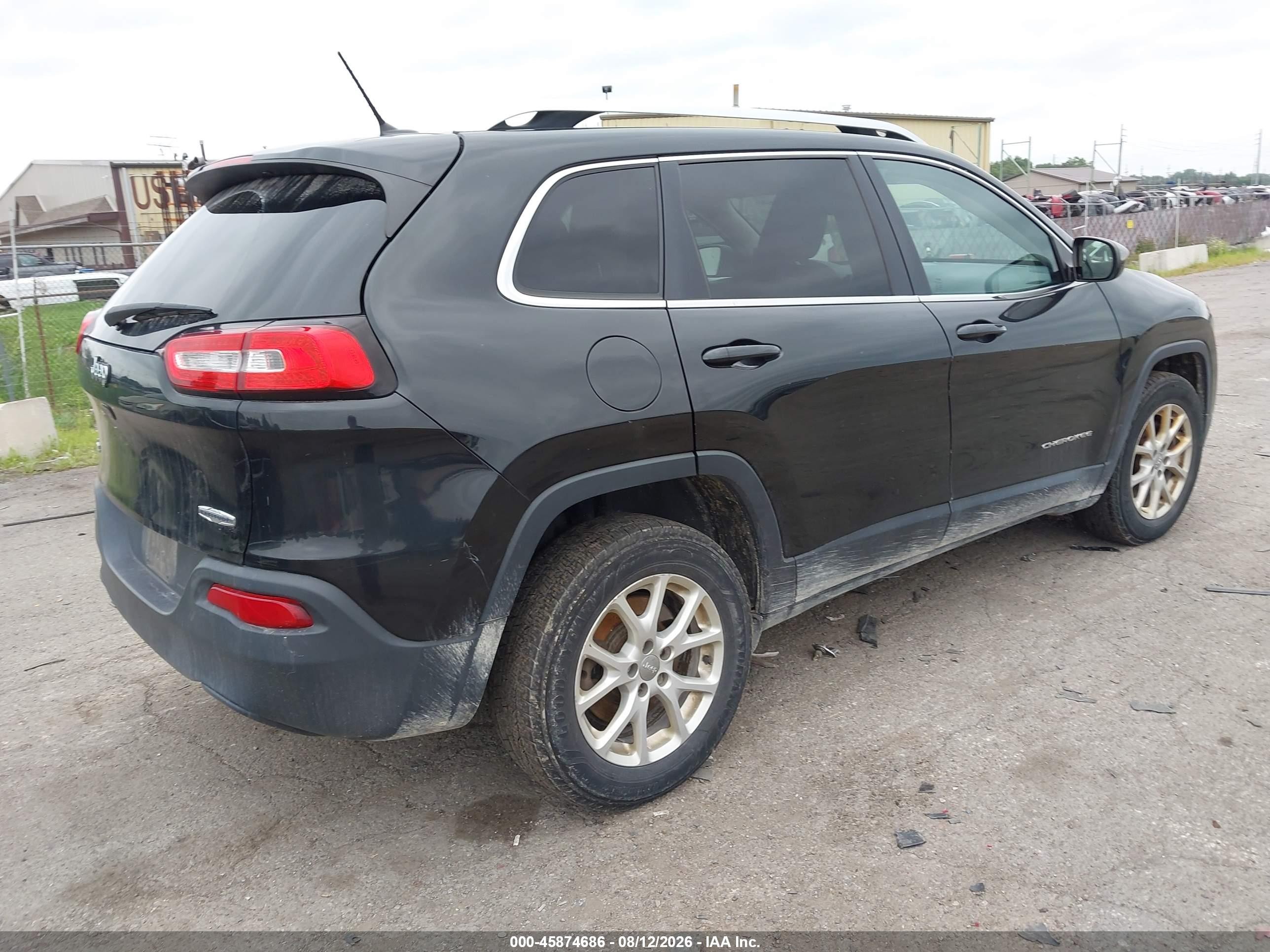 2015 Jeep Cherokee Latitude Black vin: 1C4PJMCB2FW739277
