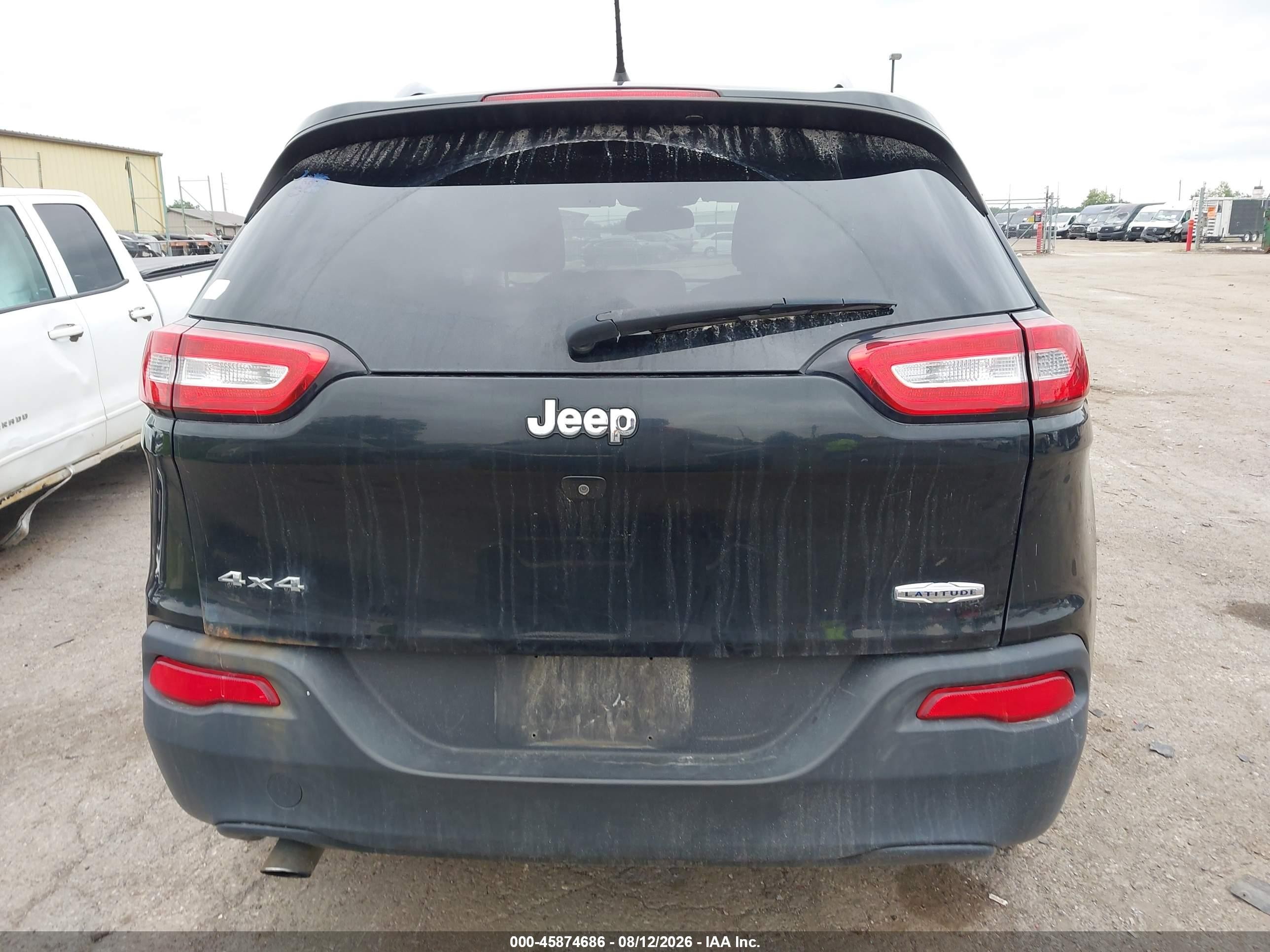 2015 Jeep Cherokee Latitude Black vin: 1C4PJMCB2FW739277