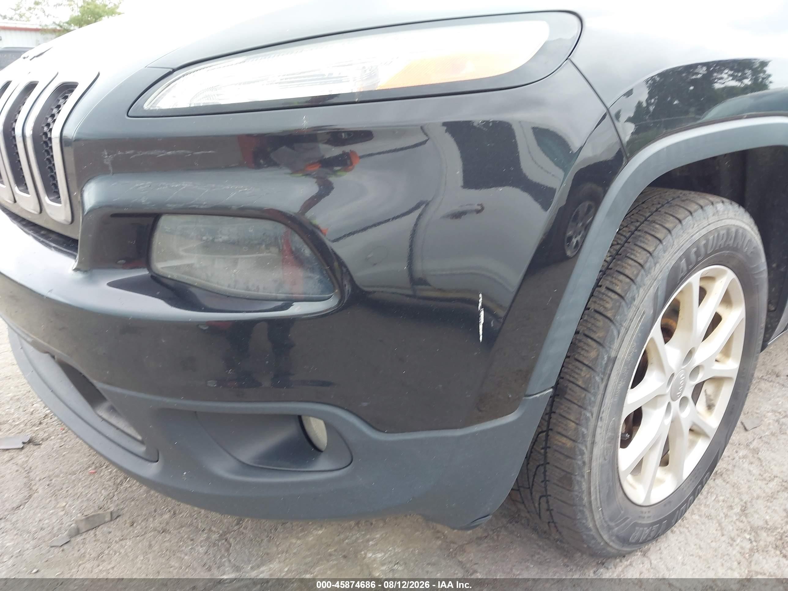 2015 Jeep Cherokee Latitude Black vin: 1C4PJMCB2FW739277