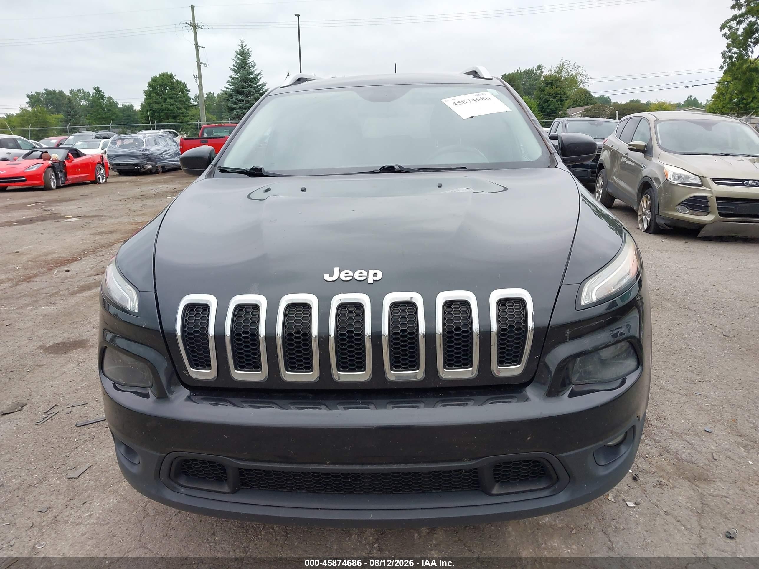 2015 Jeep Cherokee Latitude Black vin: 1C4PJMCB2FW739277