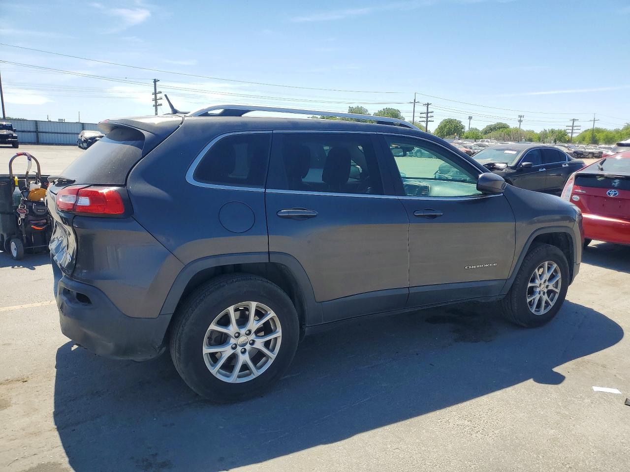 2015 Jeep Cherokee Latitude Gray vin: 1C4PJMCB2FW749243