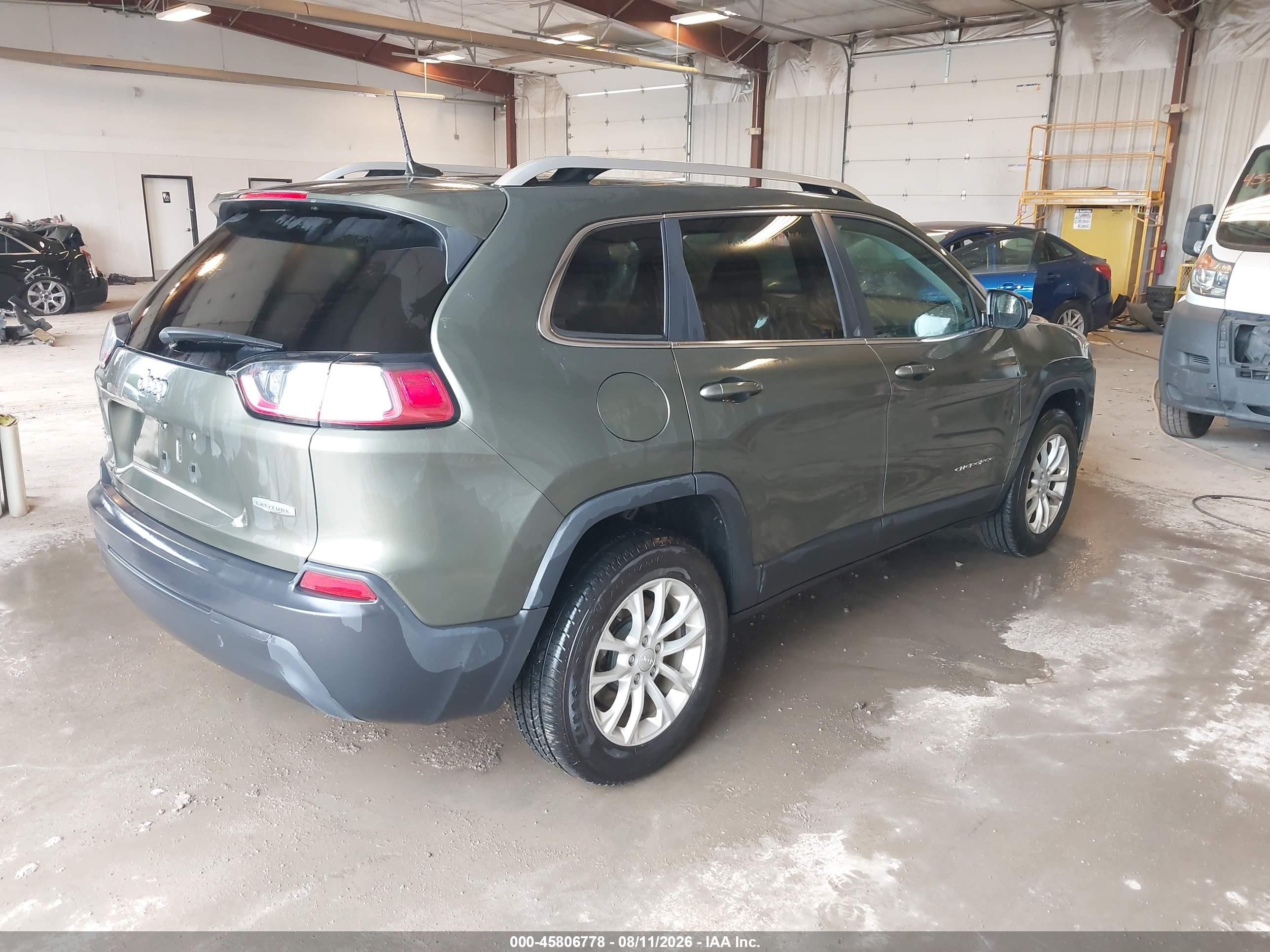 2019 Jeep Cherokee Latitude 4x4 Green vin: 1C4PJMCB2KD440281