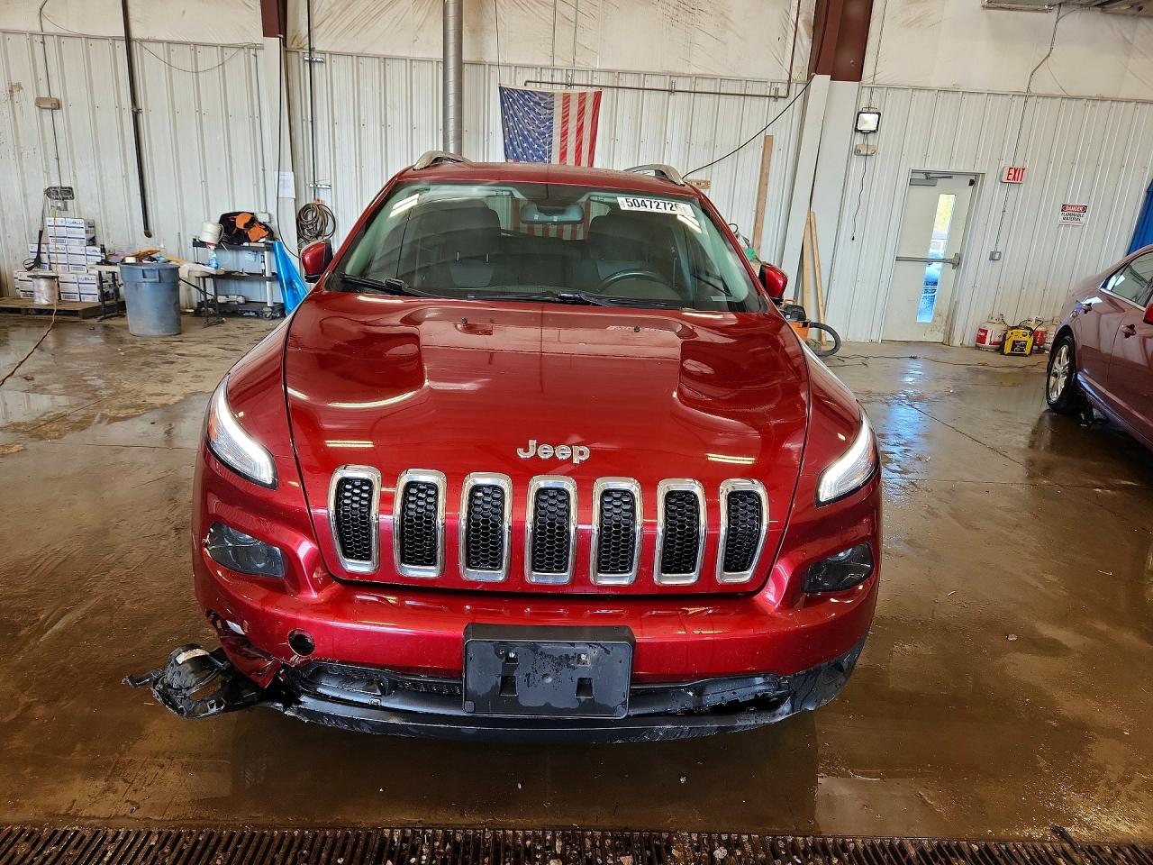 2014 Jeep Cherokee Latitude Red vin: 1C4PJMCB3EW308011
