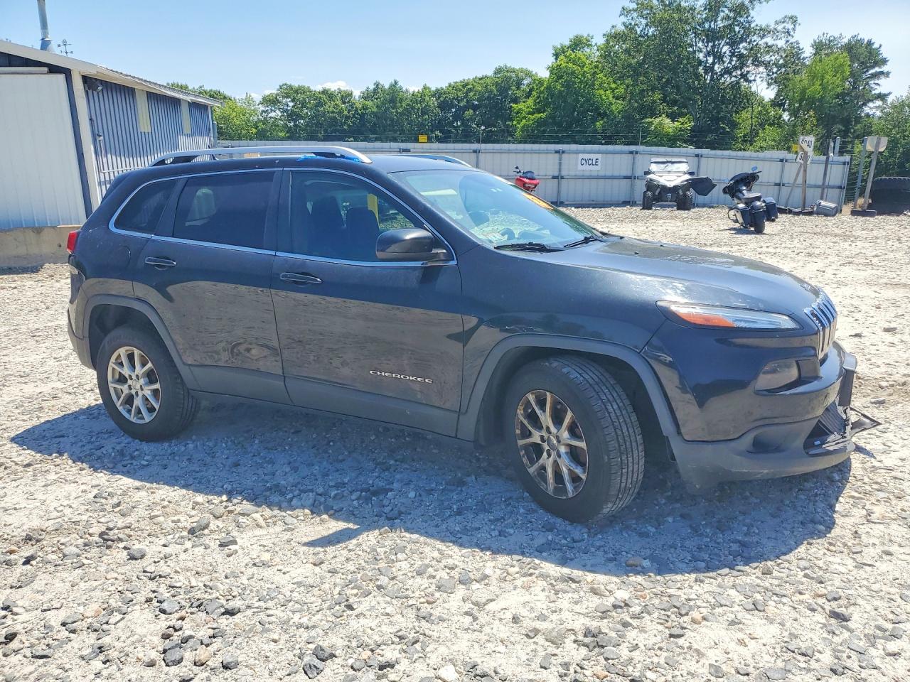 2015 Jeep Cherokee Latitude Black vin: 1C4PJMCB3FW588952