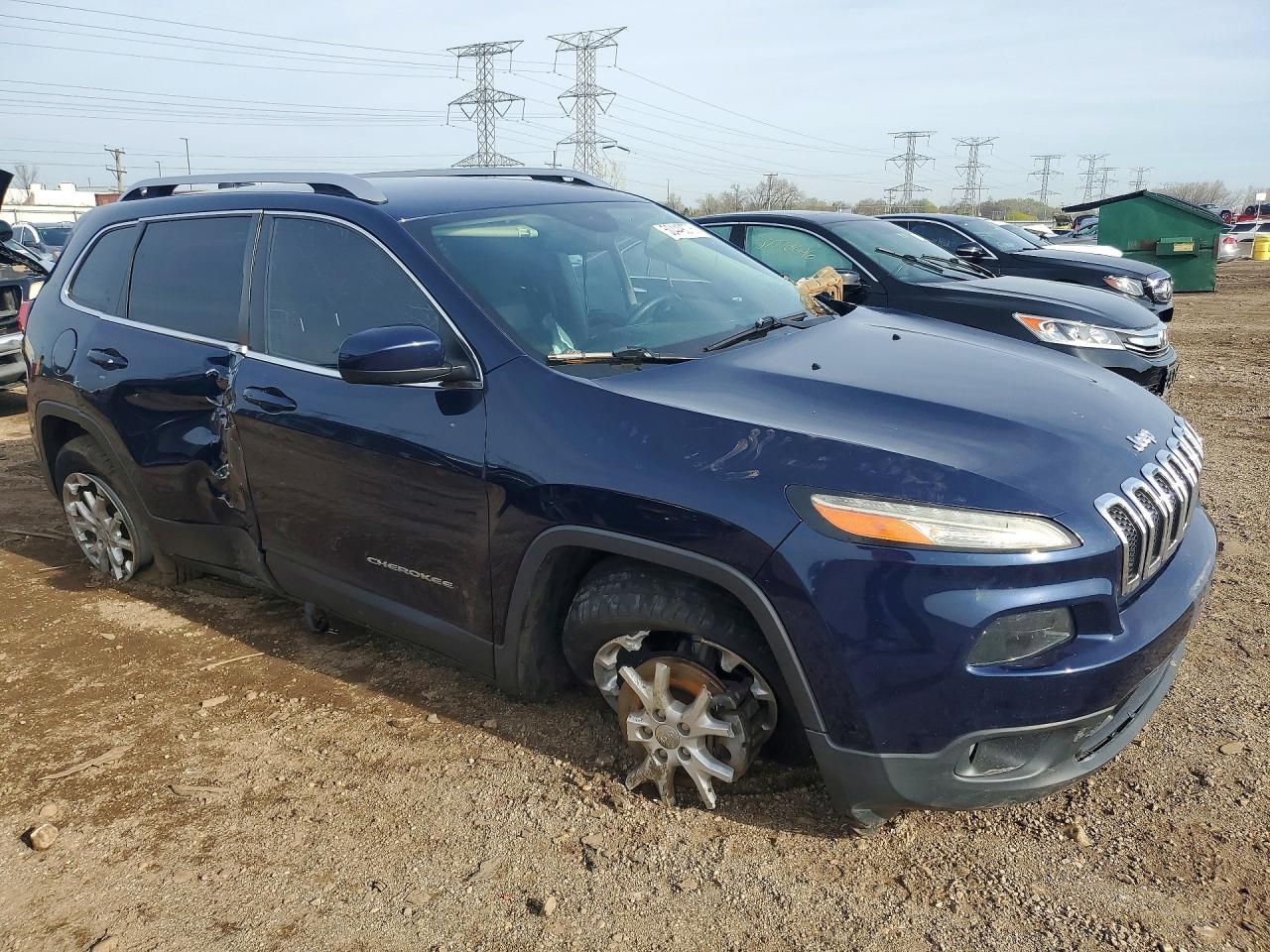 2015 Jeep Cherokee Latitude Blue vin: 1C4PJMCB3FW594640