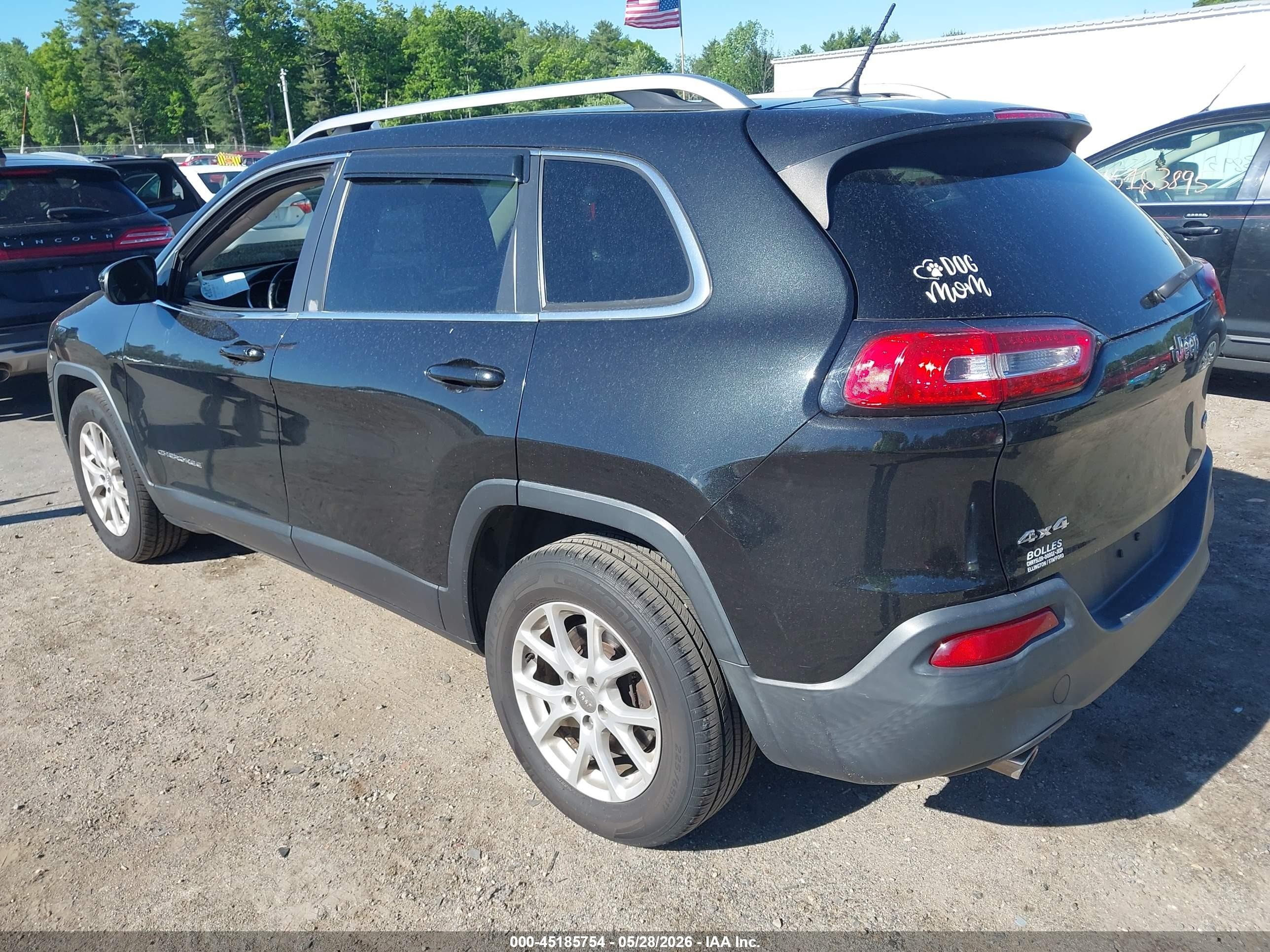 2014 Jeep Cherokee Latitude Black vin: 1C4PJMCB4EW171855