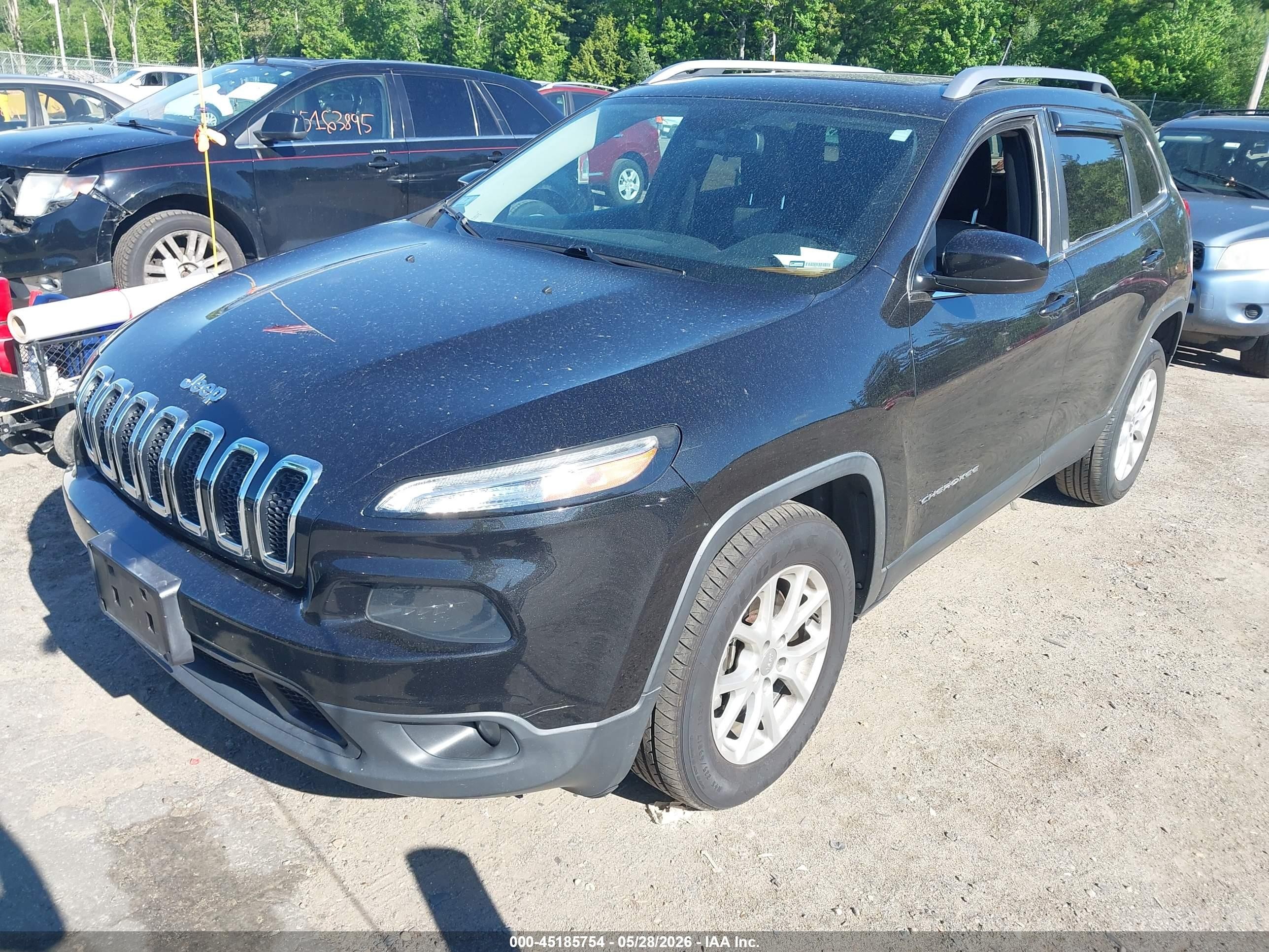 2014 Jeep Cherokee Latitude Black vin: 1C4PJMCB4EW171855