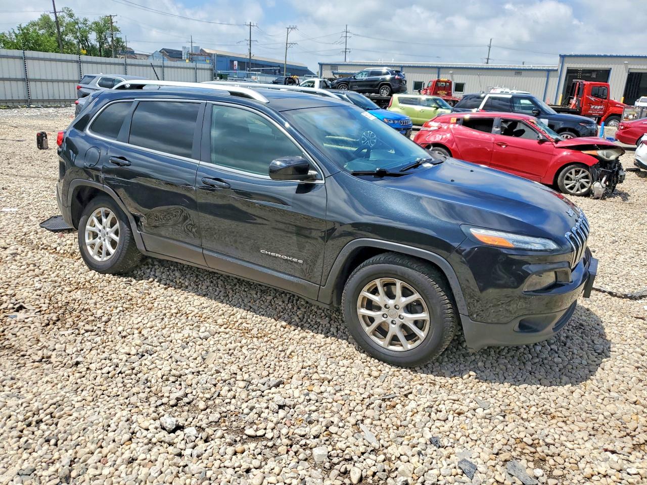 2014 Jeep Cherokee Latitude Черный vin: 1C4PJMCB4EW215787