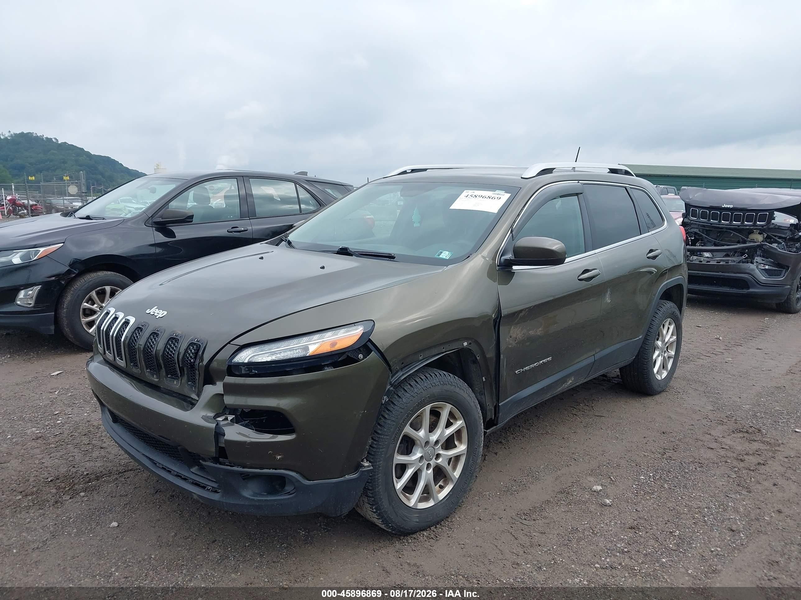 2014 Jeep Cherokee Latitude Green vin: 1C4PJMCB4EW320524