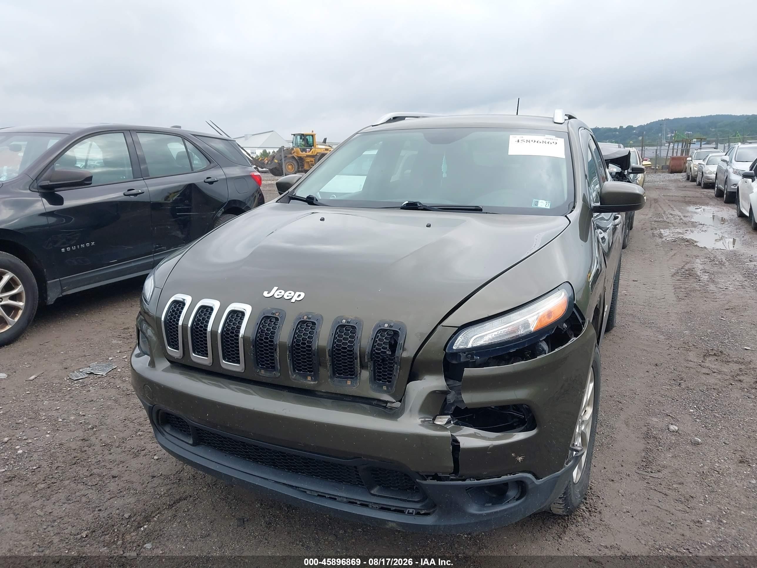2014 Jeep Cherokee Latitude Green vin: 1C4PJMCB4EW320524