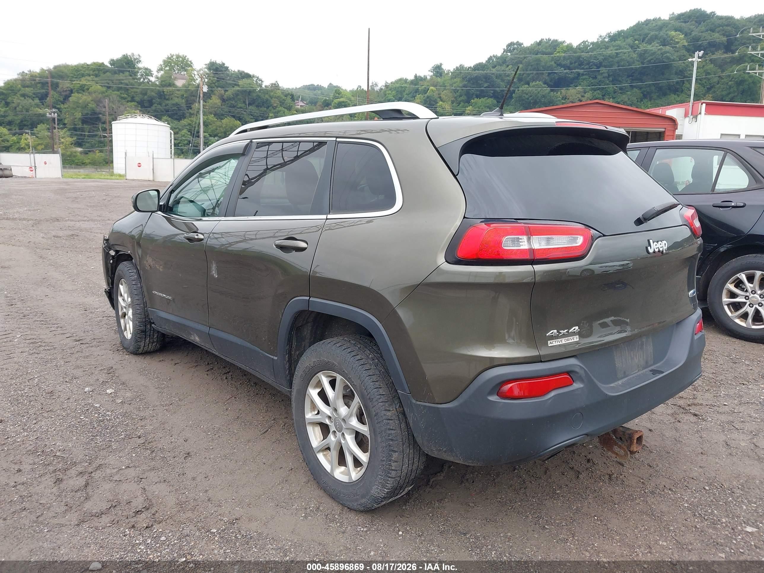 2014 Jeep Cherokee Latitude Green vin: 1C4PJMCB4EW320524
