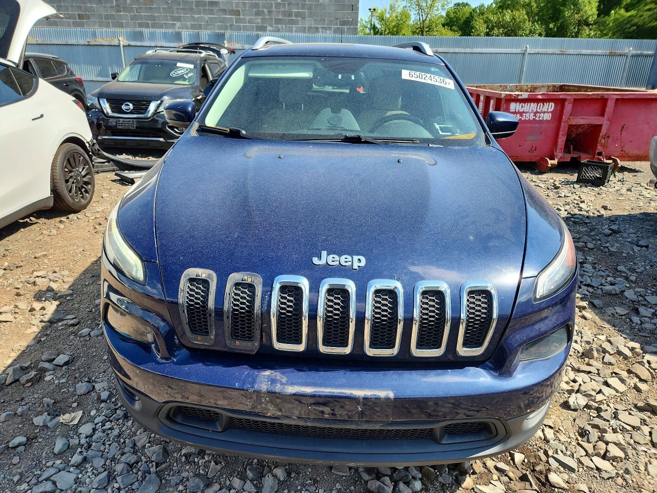 2015 Jeep Cherokee Latitude Синий vin: 1C4PJMCB4FW534026