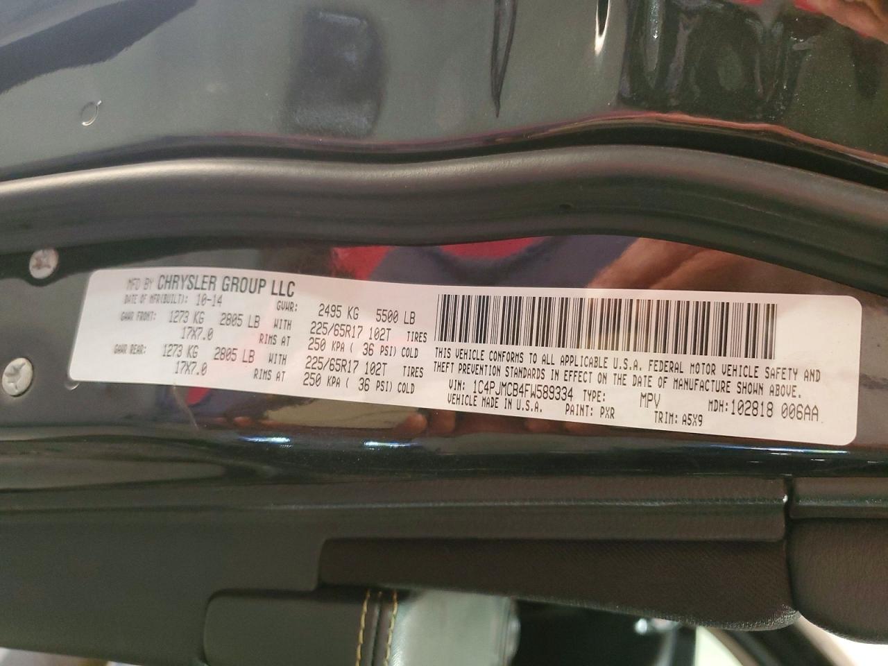 2015 Jeep Cherokee Latitude Черный vin: 1C4PJMCB4FW589334