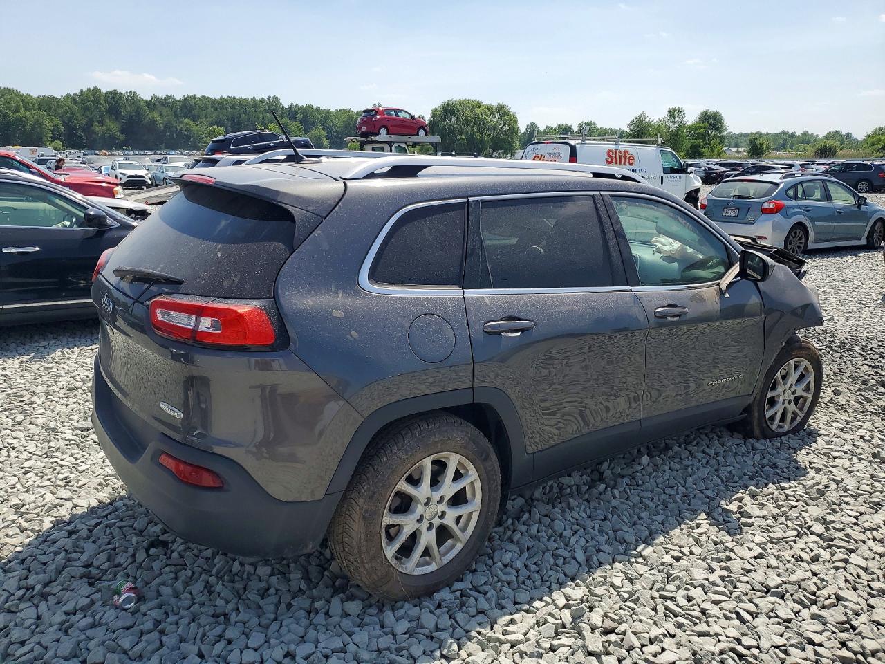 2015 Jeep Cherokee Latitude Gray vin: 1C4PJMCB4FW725672