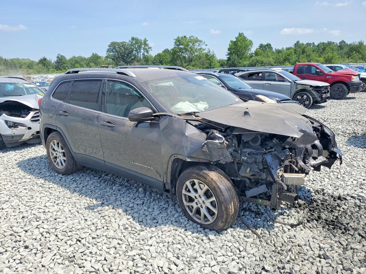 2015 Jeep Cherokee Latitude Gray vin: 1C4PJMCB4FW725672