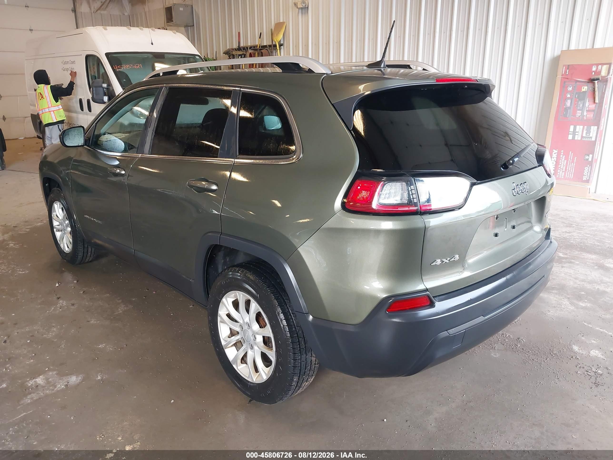 2019 Jeep Cherokee Latitude 4x4 Green vin: 1C4PJMCB4KD449449