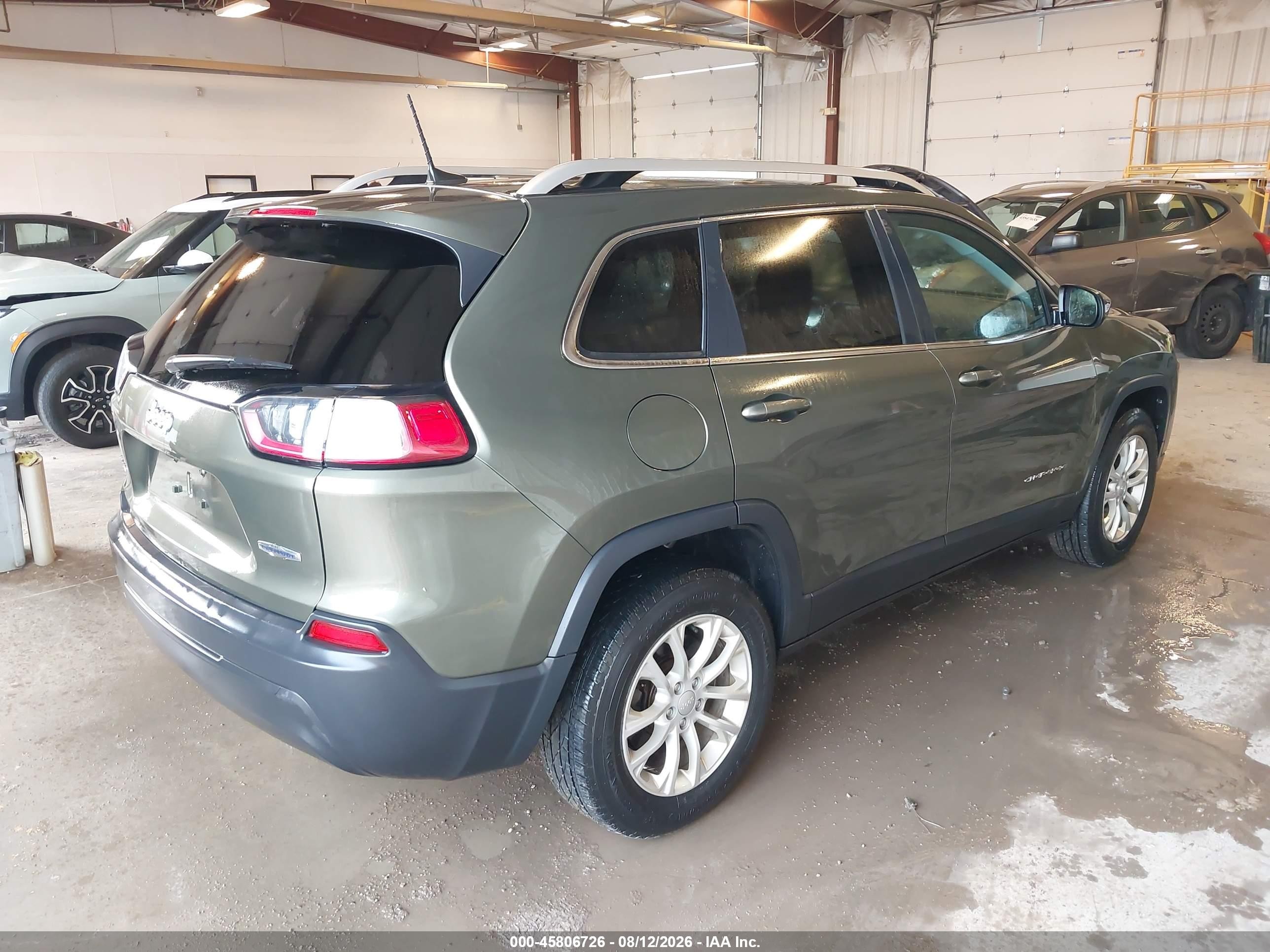 2019 Jeep Cherokee Latitude 4x4 Green vin: 1C4PJMCB4KD449449
