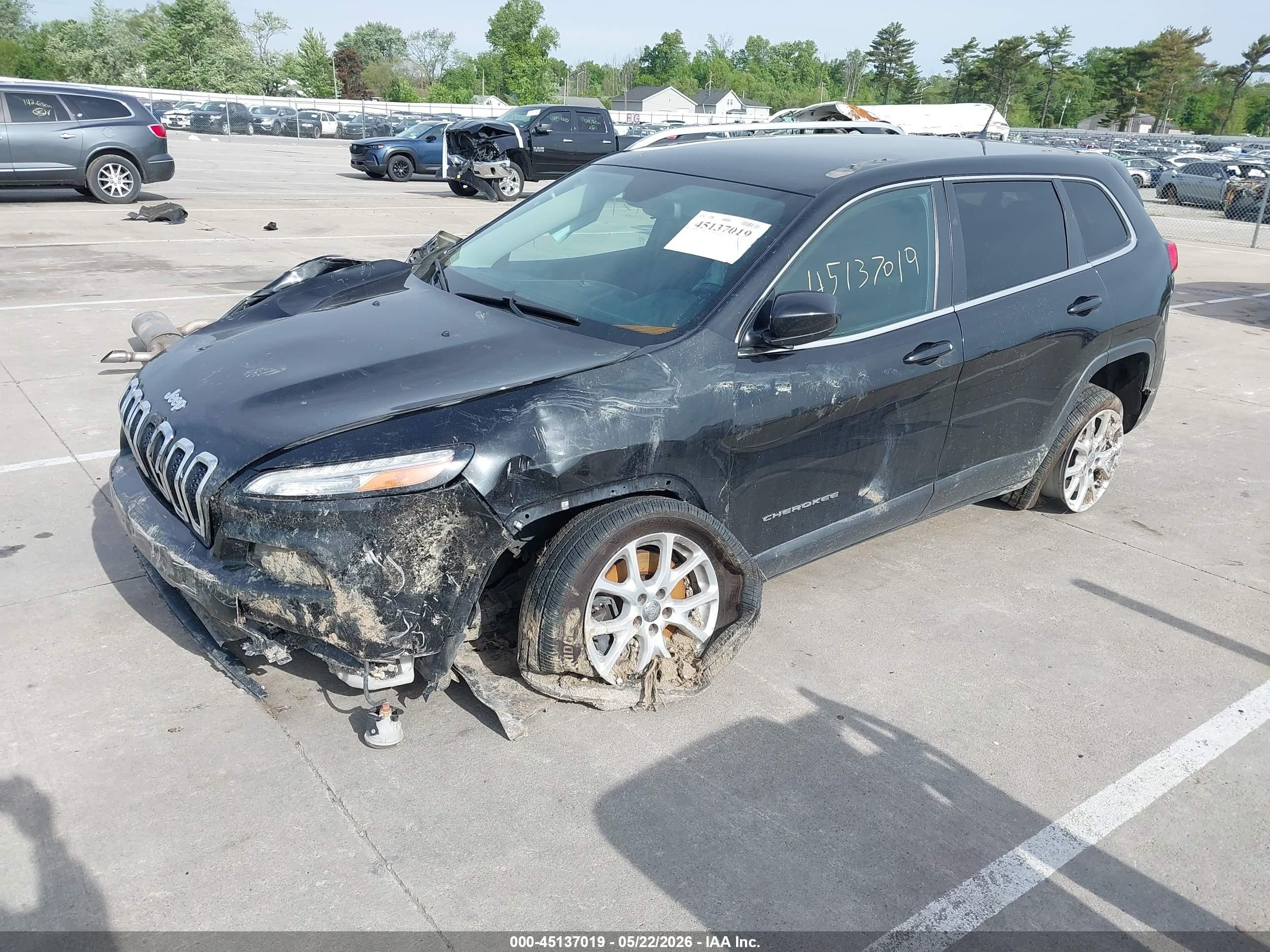 2014 Jeep Cherokee Latitude Black vin: 1C4PJMCB5EW185991