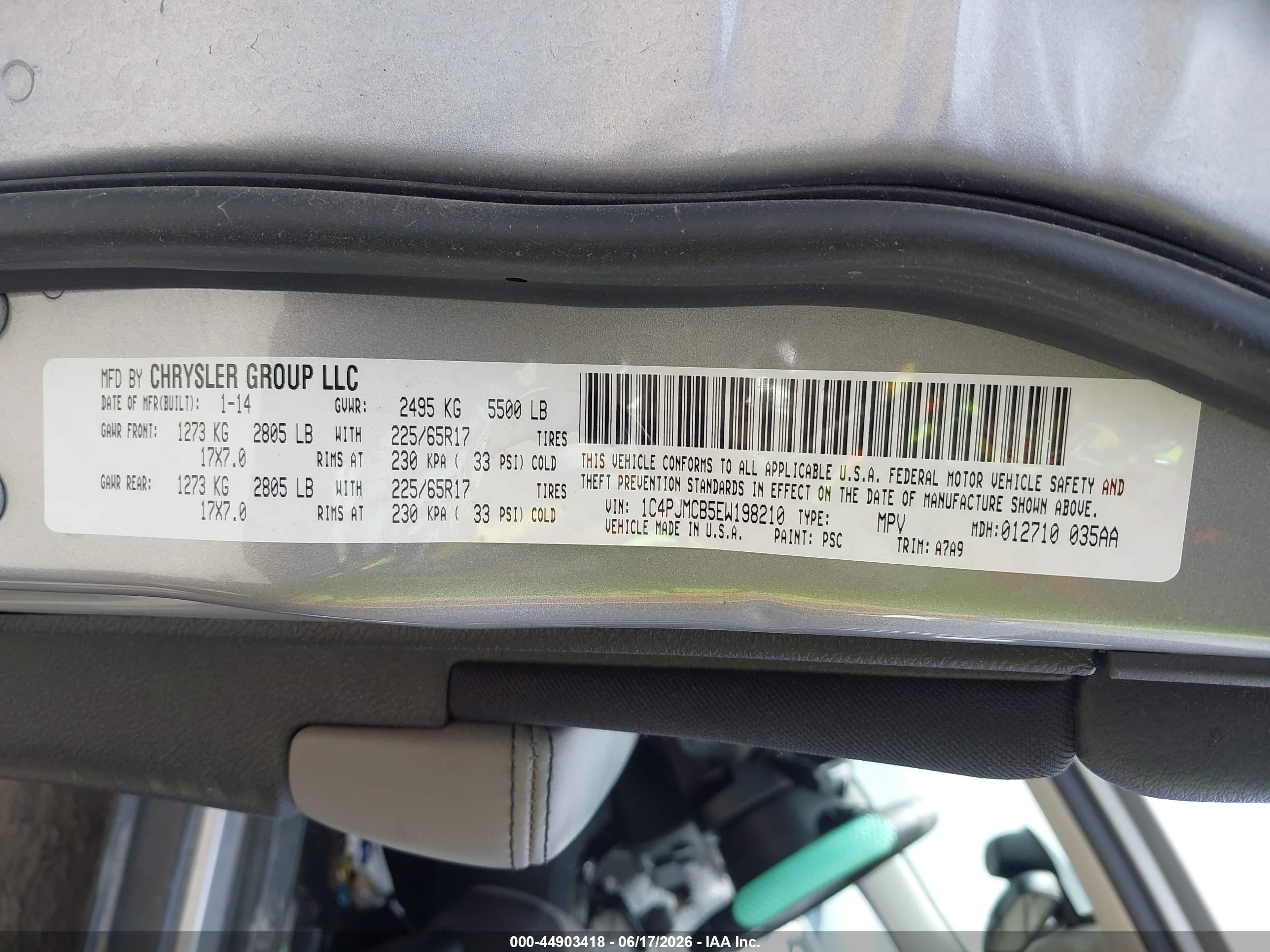 2014 Jeep Cherokee Latitude Silver vin: 1C4PJMCB5EW198210