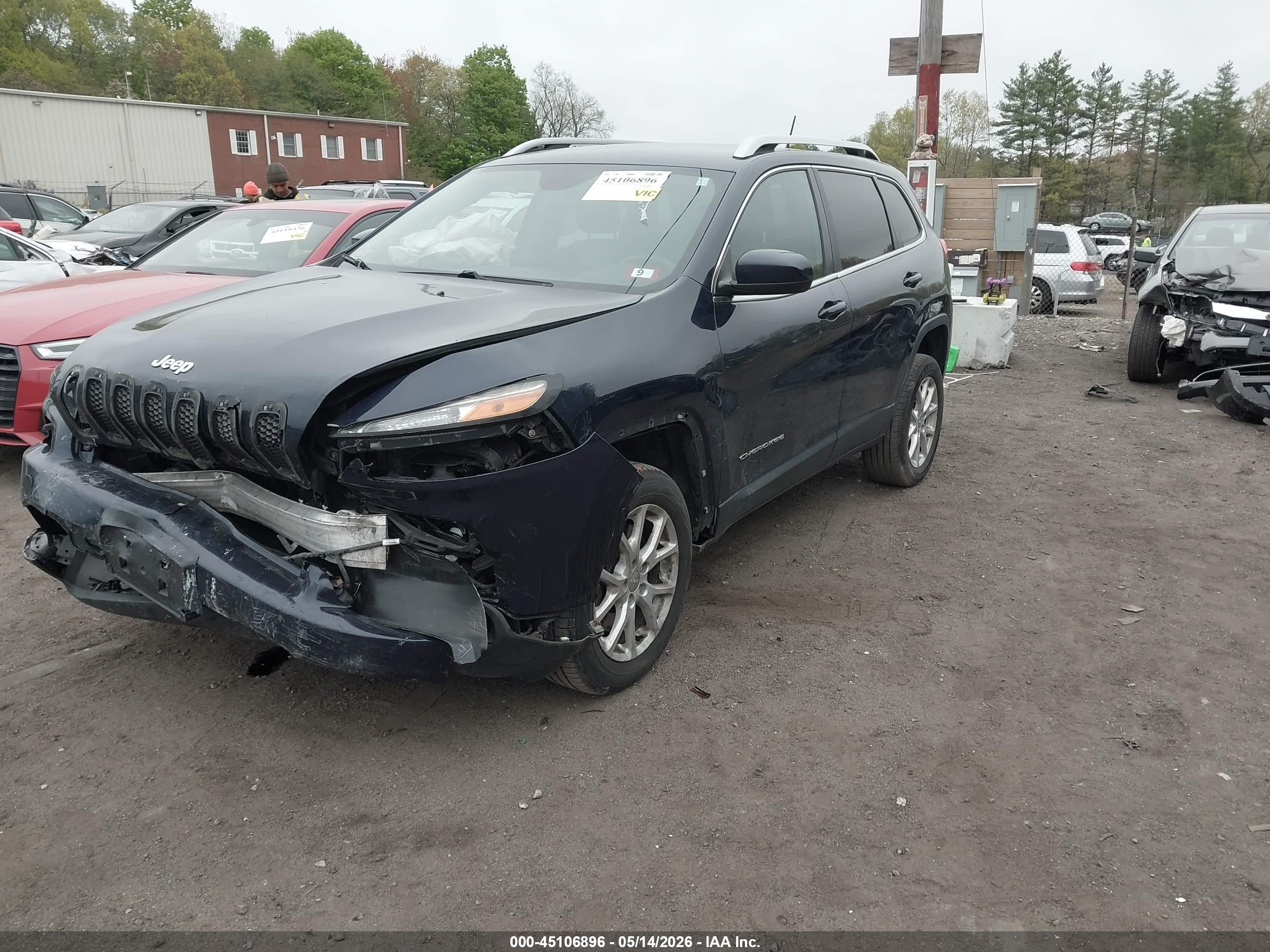2014 Jeep Cherokee Latitude Blue vin: 1C4PJMCB5EW291664