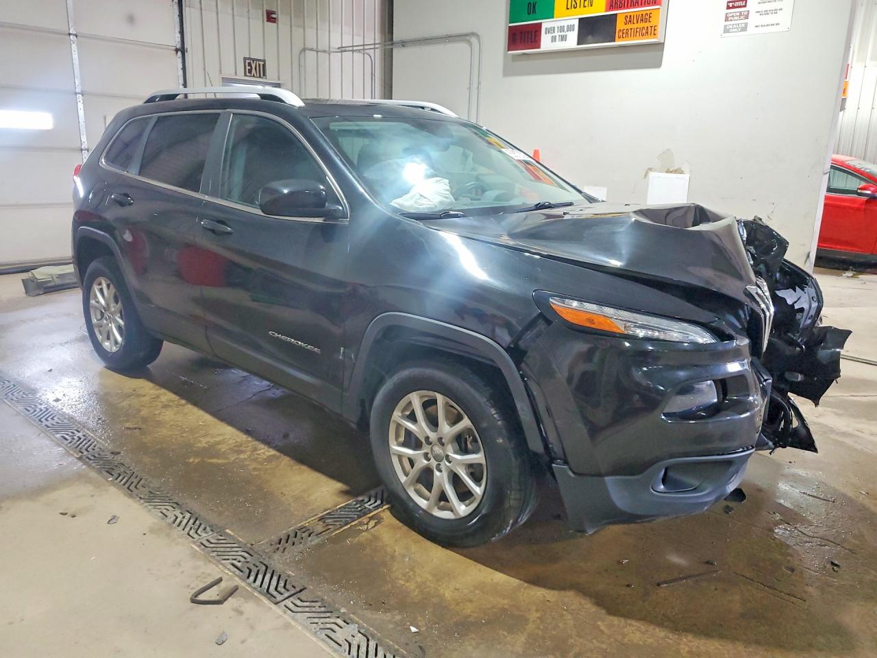 2015 Jeep Cherokee Latitude Черный vin: 1C4PJMCB5FW502976