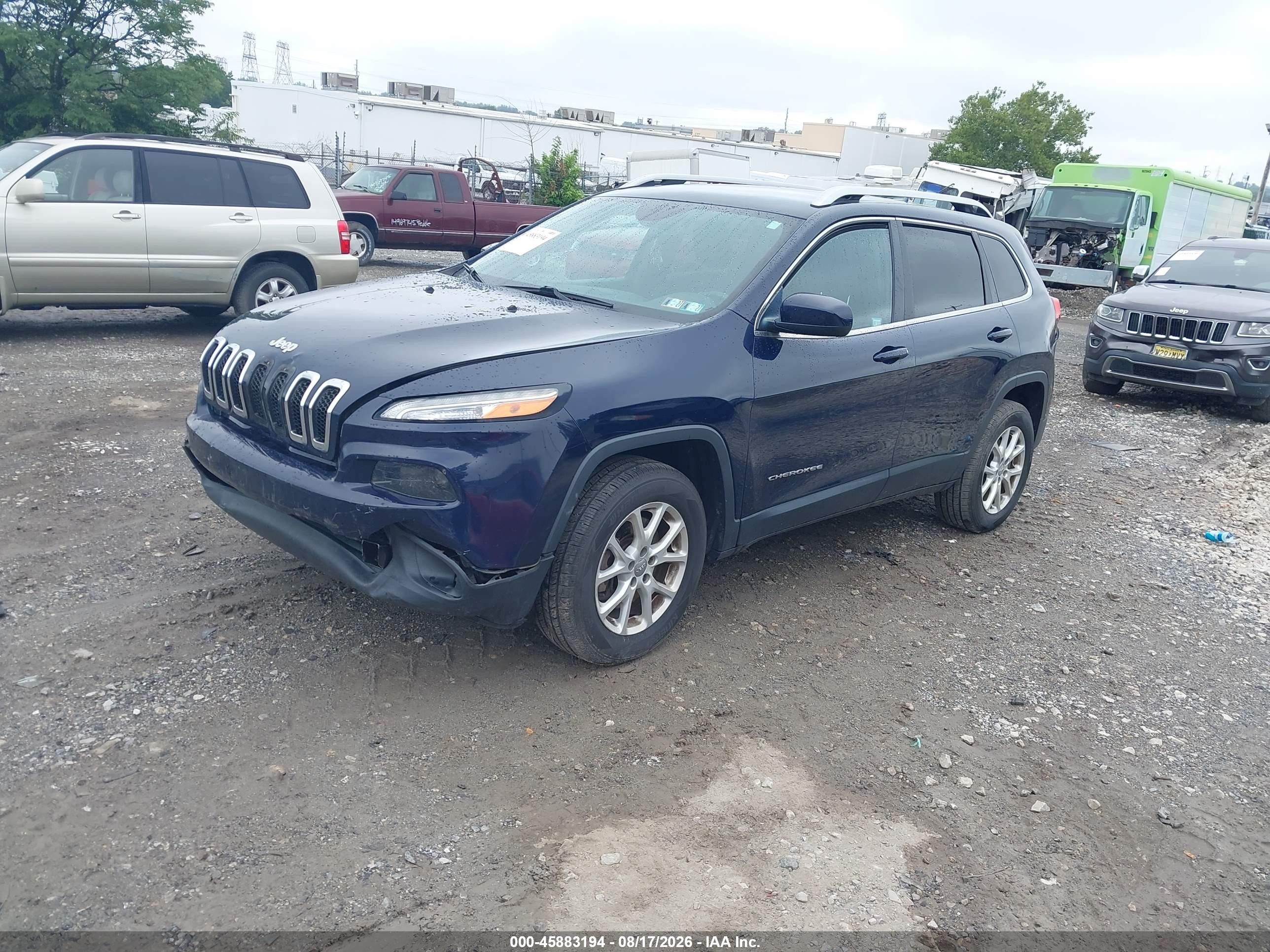 2015 Jeep Cherokee Latitude Dark Blue vin: 1C4PJMCB5FW609512