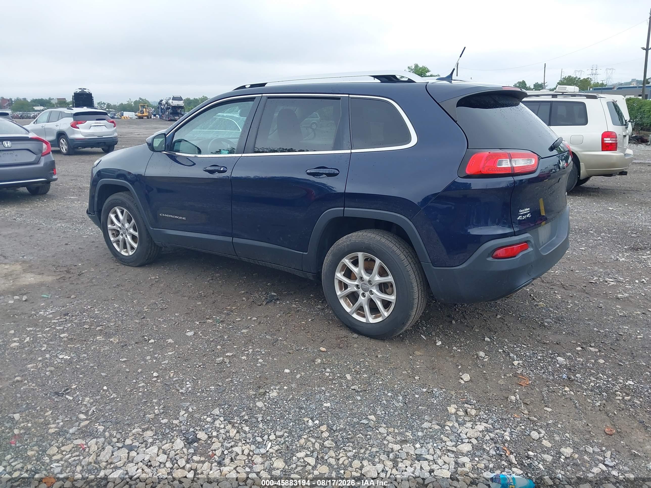 2015 Jeep Cherokee Latitude Dark Blue vin: 1C4PJMCB5FW609512
