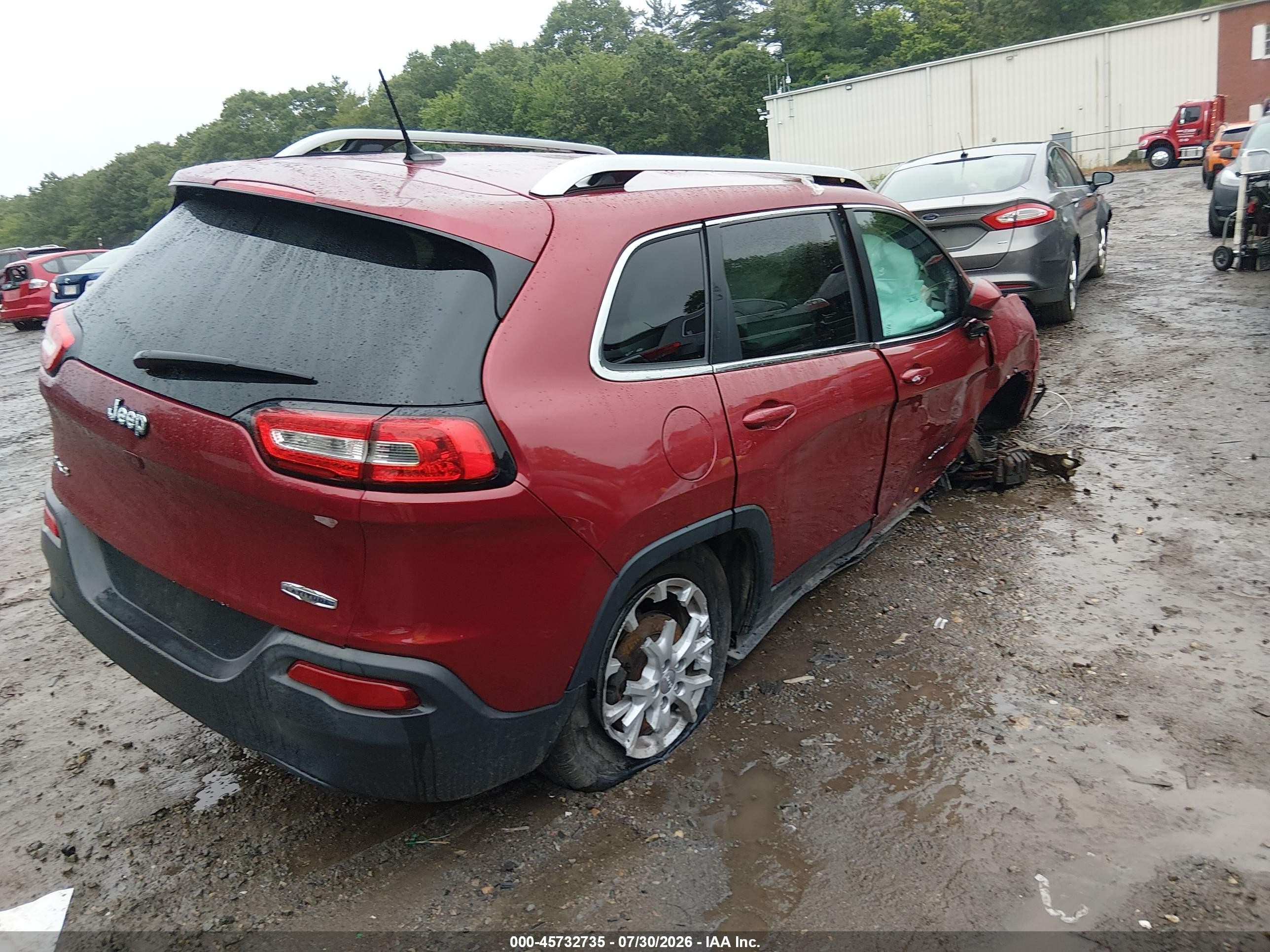 2015 Jeep Cherokee Latitude Красный vin: 1C4PJMCB5FW691824