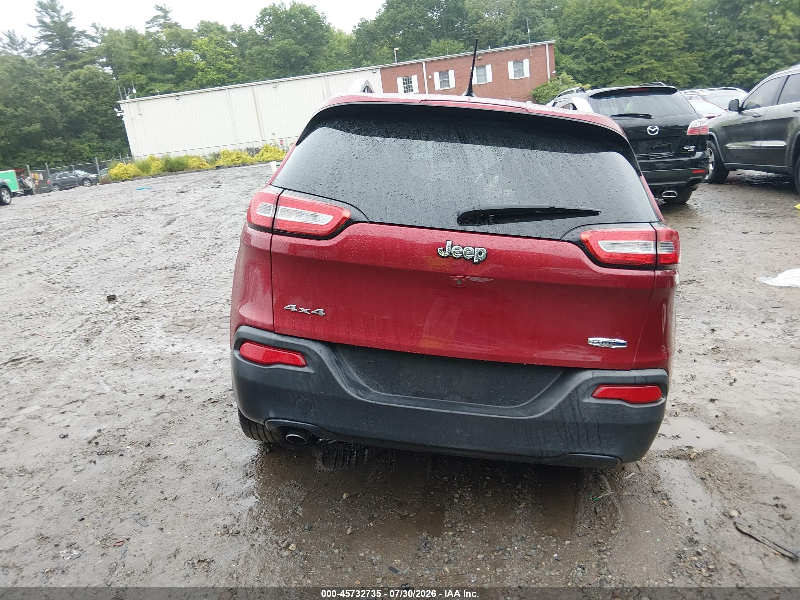 2015 Jeep Cherokee Latitude Красный vin: 1C4PJMCB5FW691824