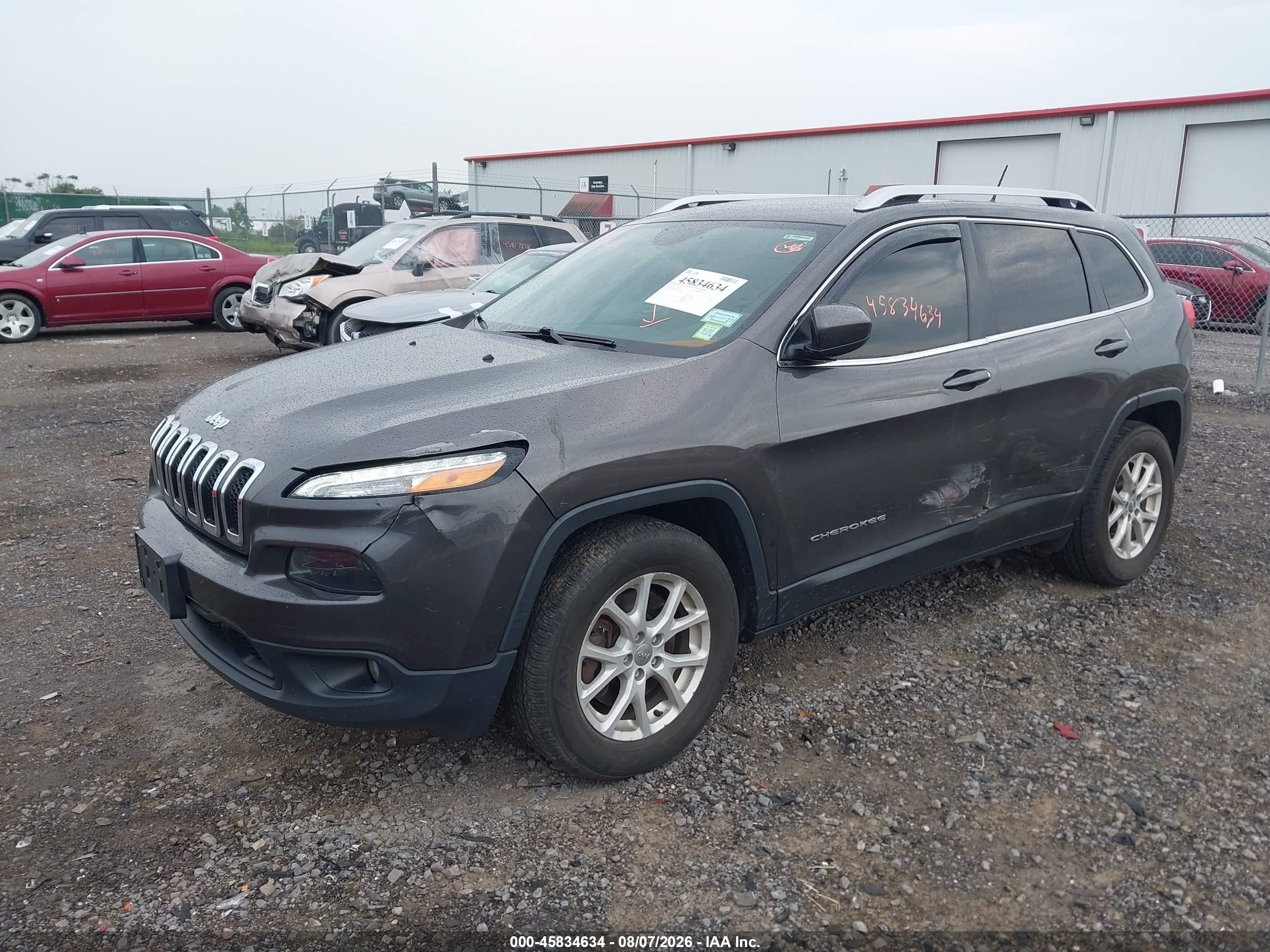2015 Jeep Cherokee Latitude Gray vin: 1C4PJMCB5FW725616