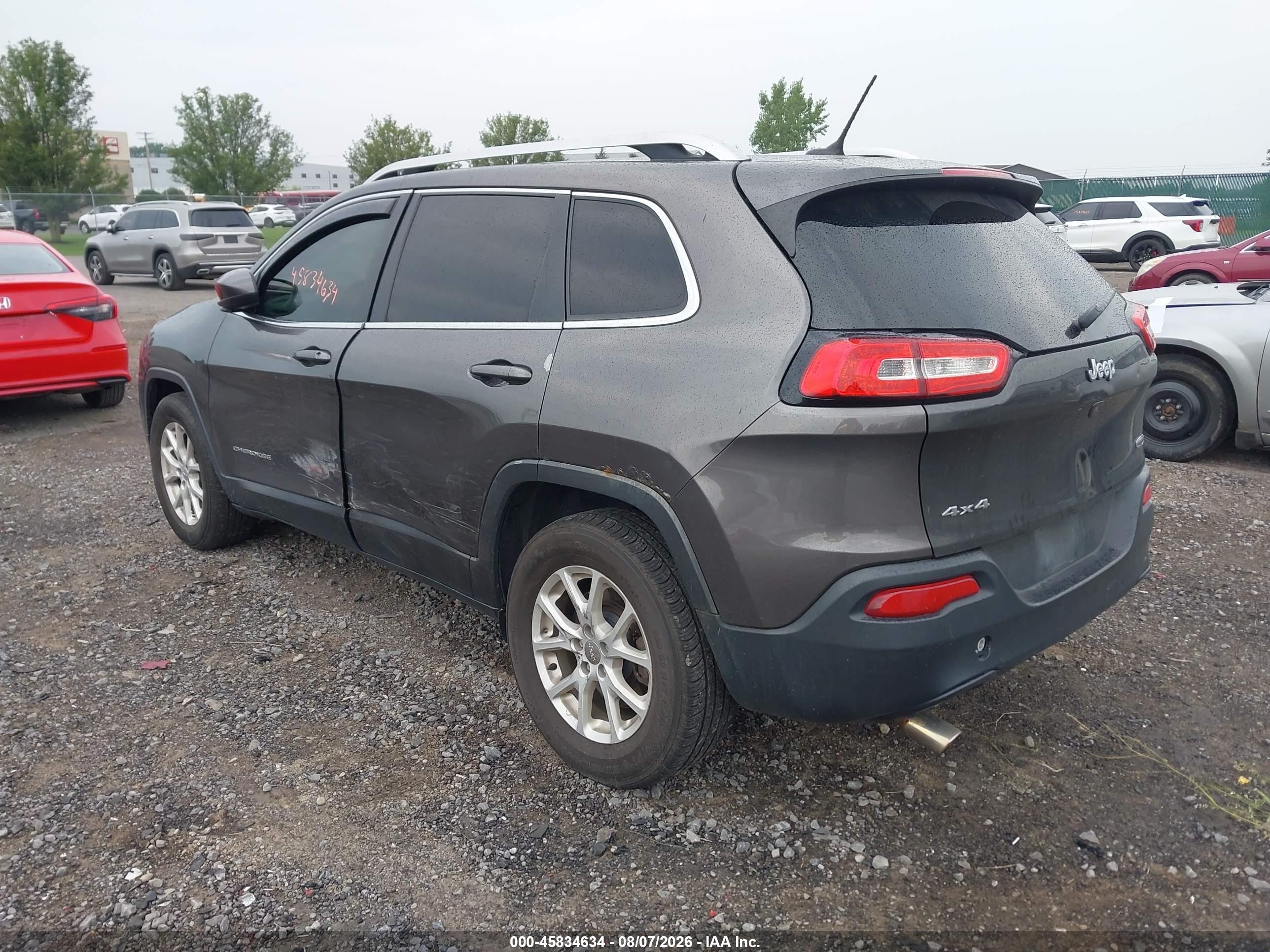 2015 Jeep Cherokee Latitude Gray vin: 1C4PJMCB5FW725616