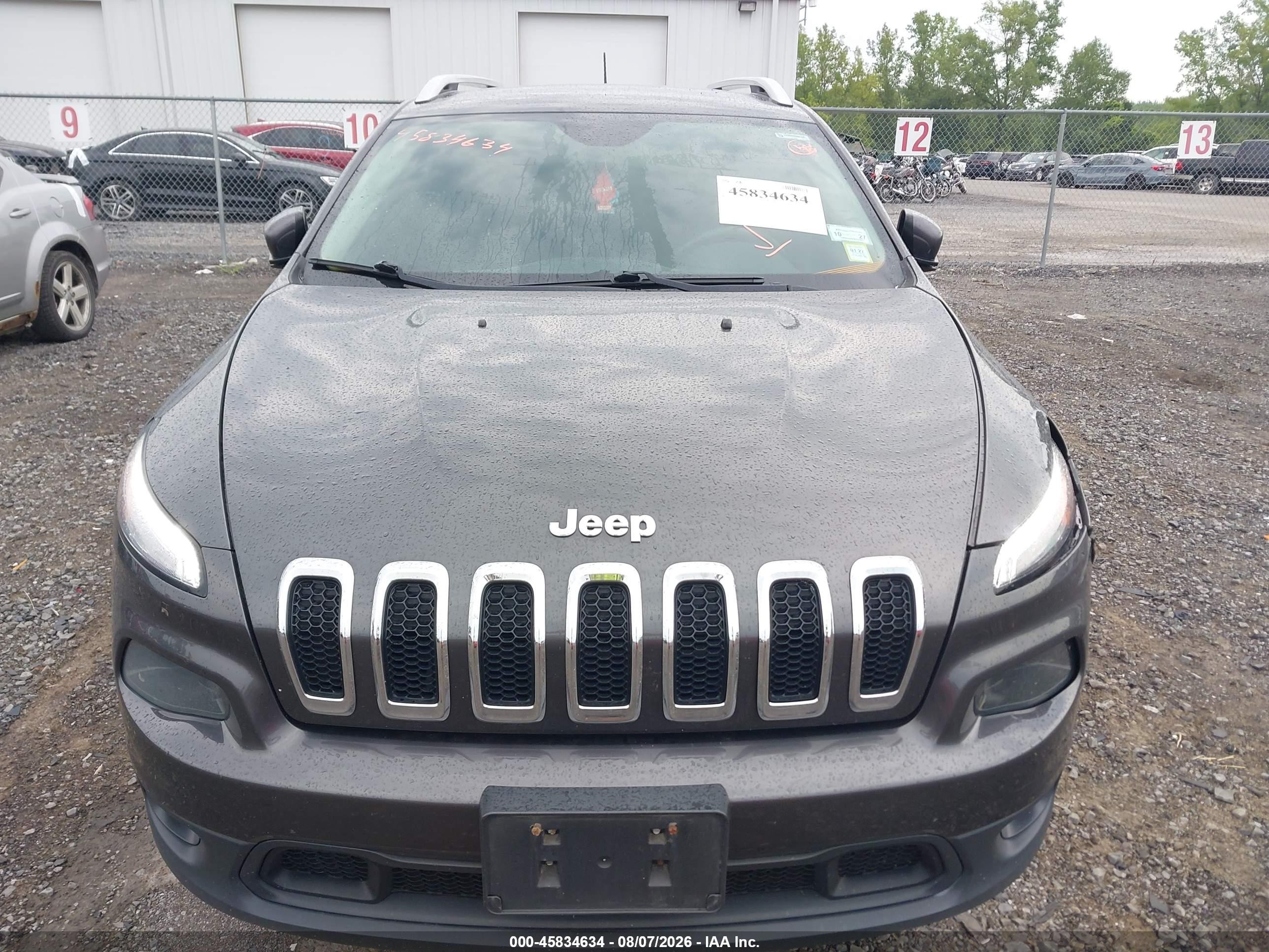 2015 Jeep Cherokee Latitude Gray vin: 1C4PJMCB5FW725616