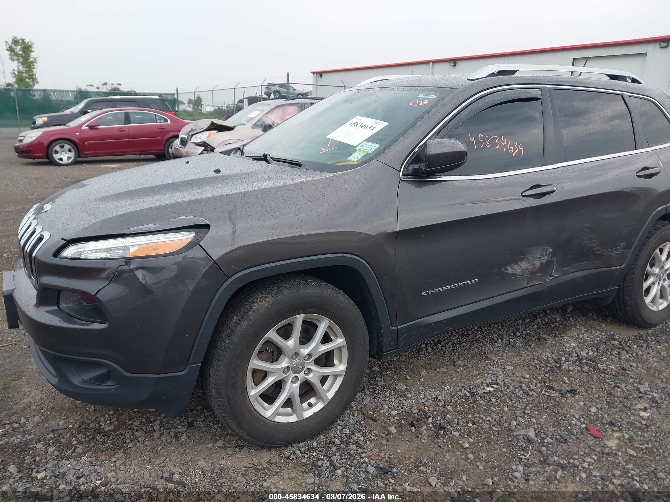 2015 Jeep Cherokee Latitude Gray vin: 1C4PJMCB5FW725616