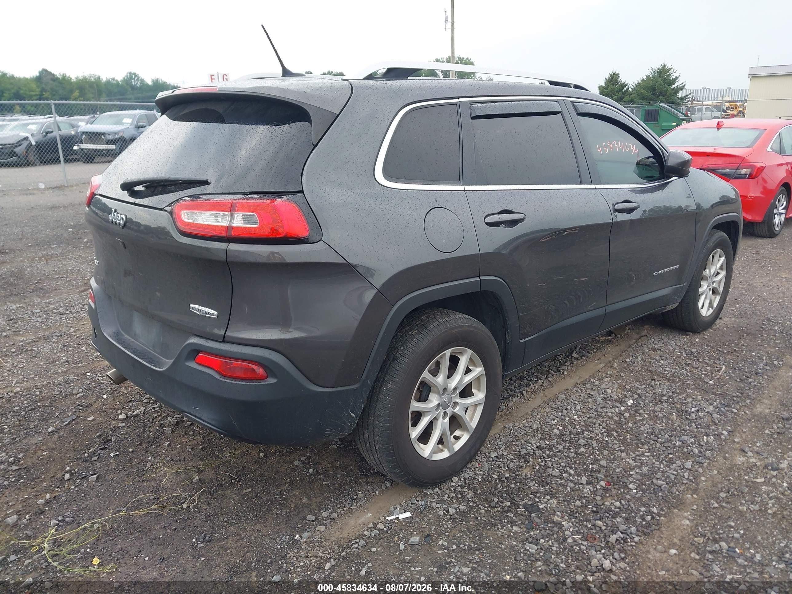 2015 Jeep Cherokee Latitude Gray vin: 1C4PJMCB5FW725616