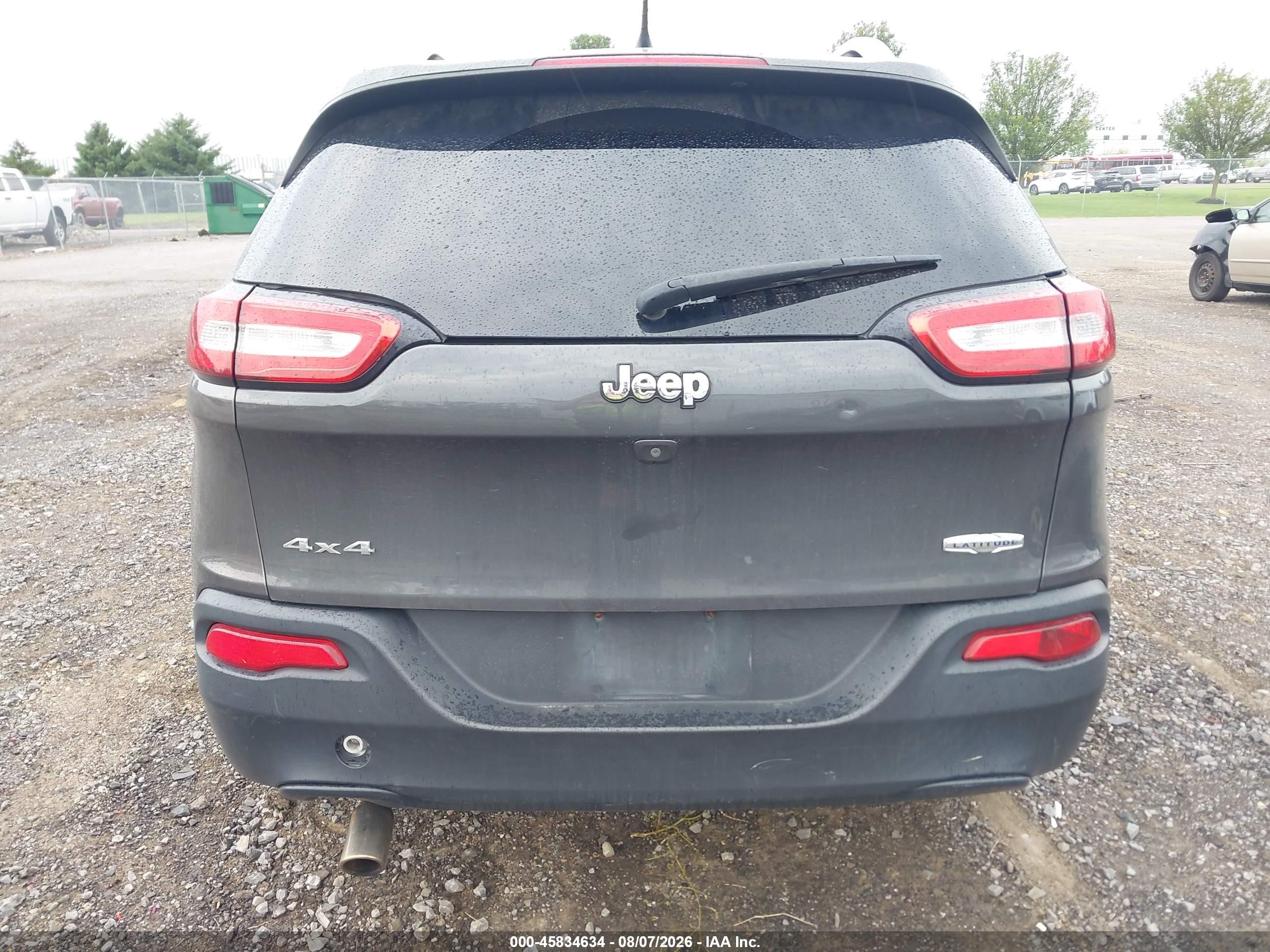 2015 Jeep Cherokee Latitude Gray vin: 1C4PJMCB5FW725616